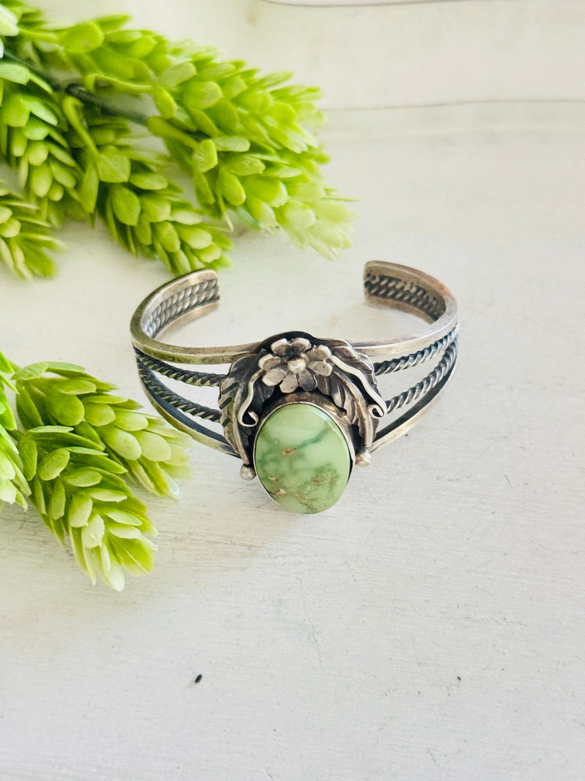 Kobe Martinez Sonoran Gold Turquoise & Sterling Silver Cuff Bracelet