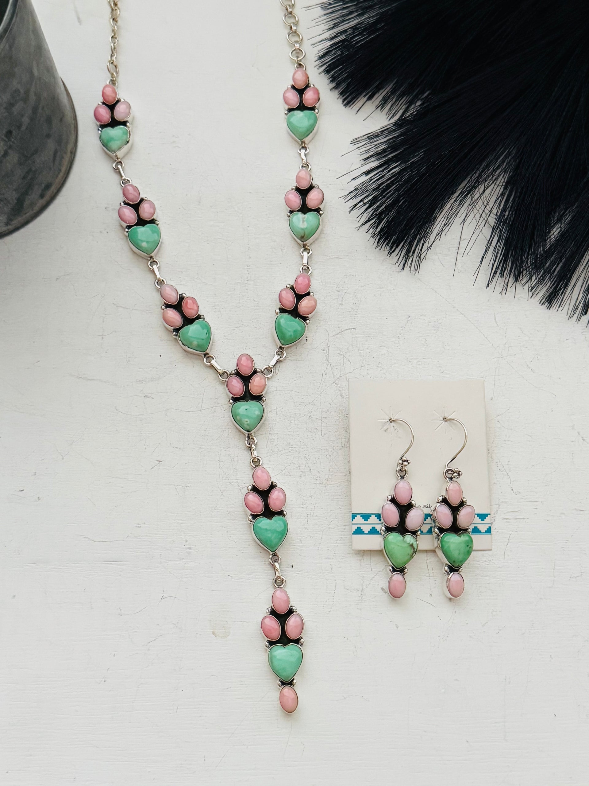 Southwest Made Multi Stone & Sterling Silver Necklace