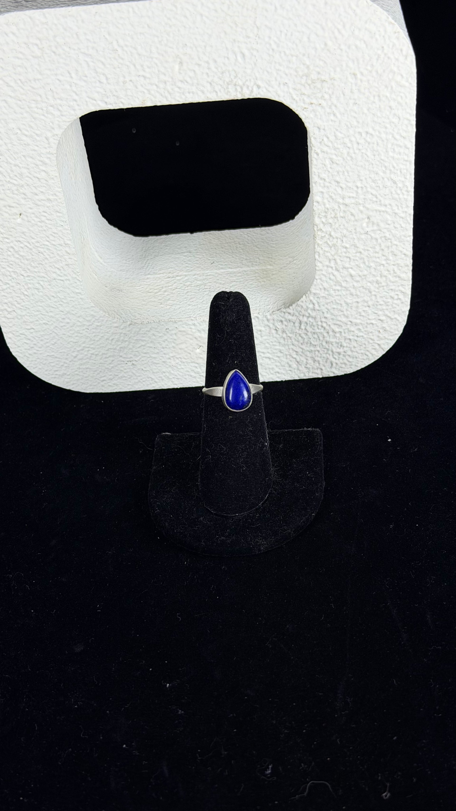 Navajo Made Lapis & Sterling Silver Ring