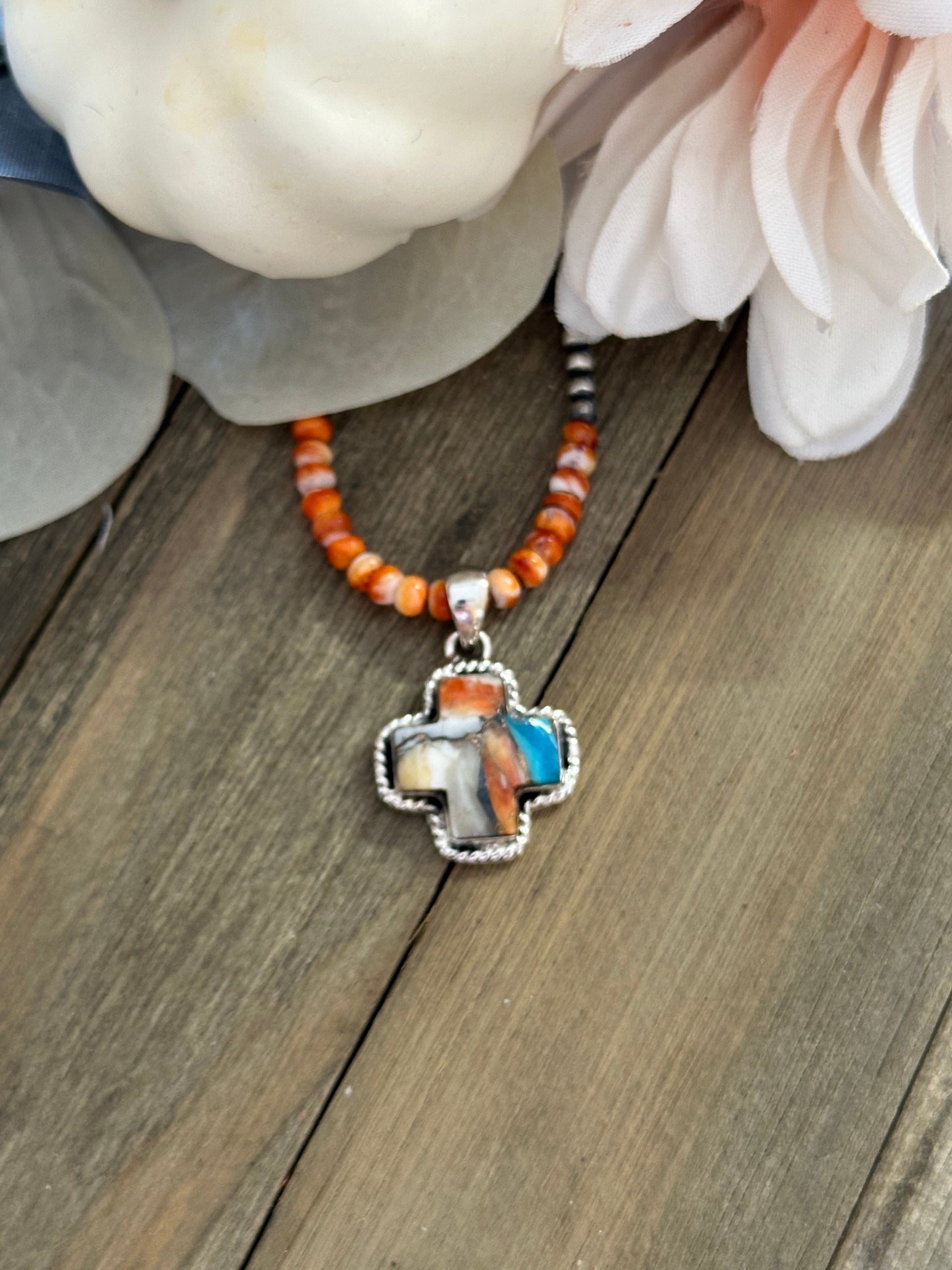 Southwest Handmade Mohave Turquoise & Sterling Silver Pendant