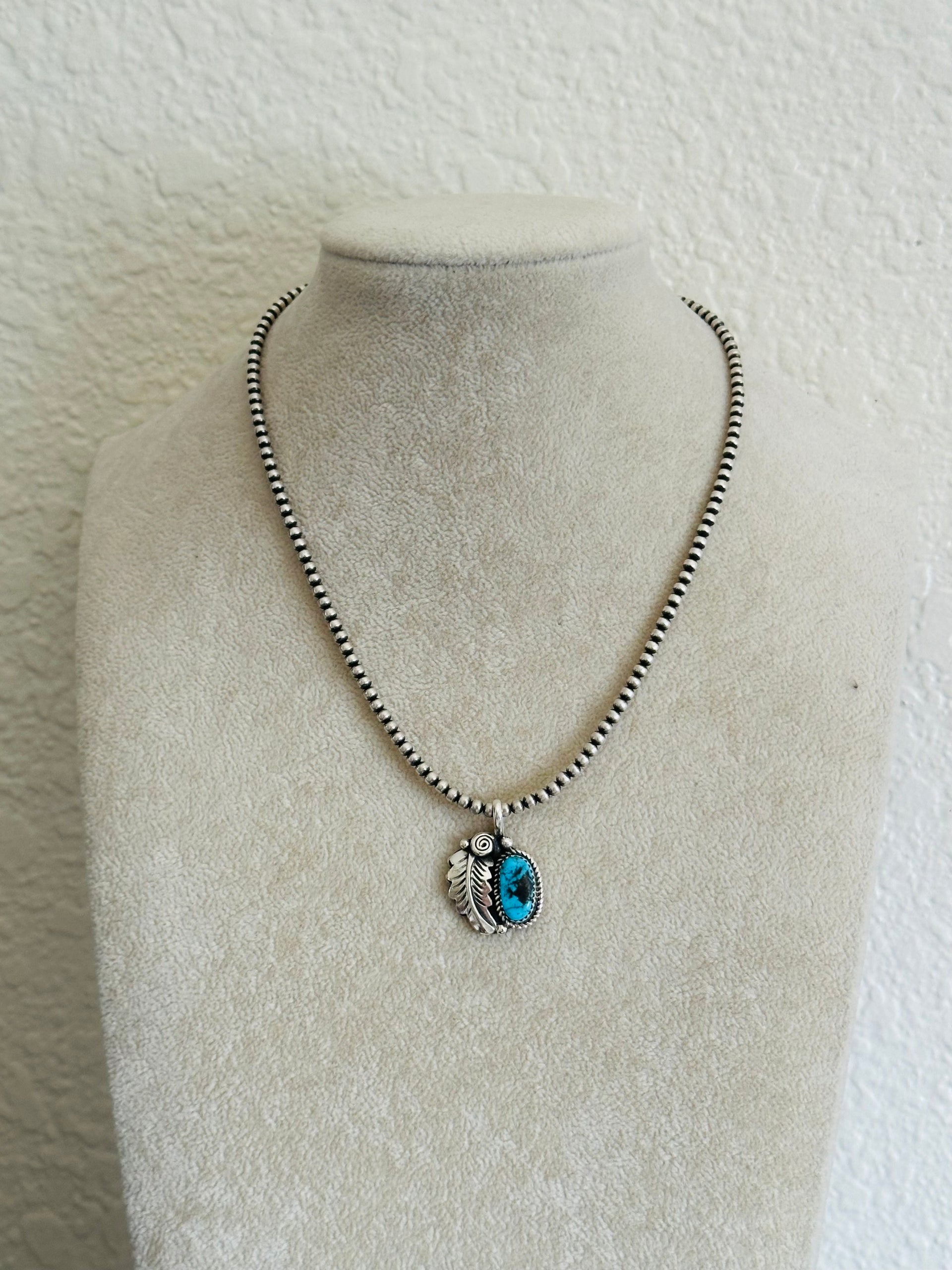 Julia Etsitty Kingman Turquoise & Sterling Silver Pendants