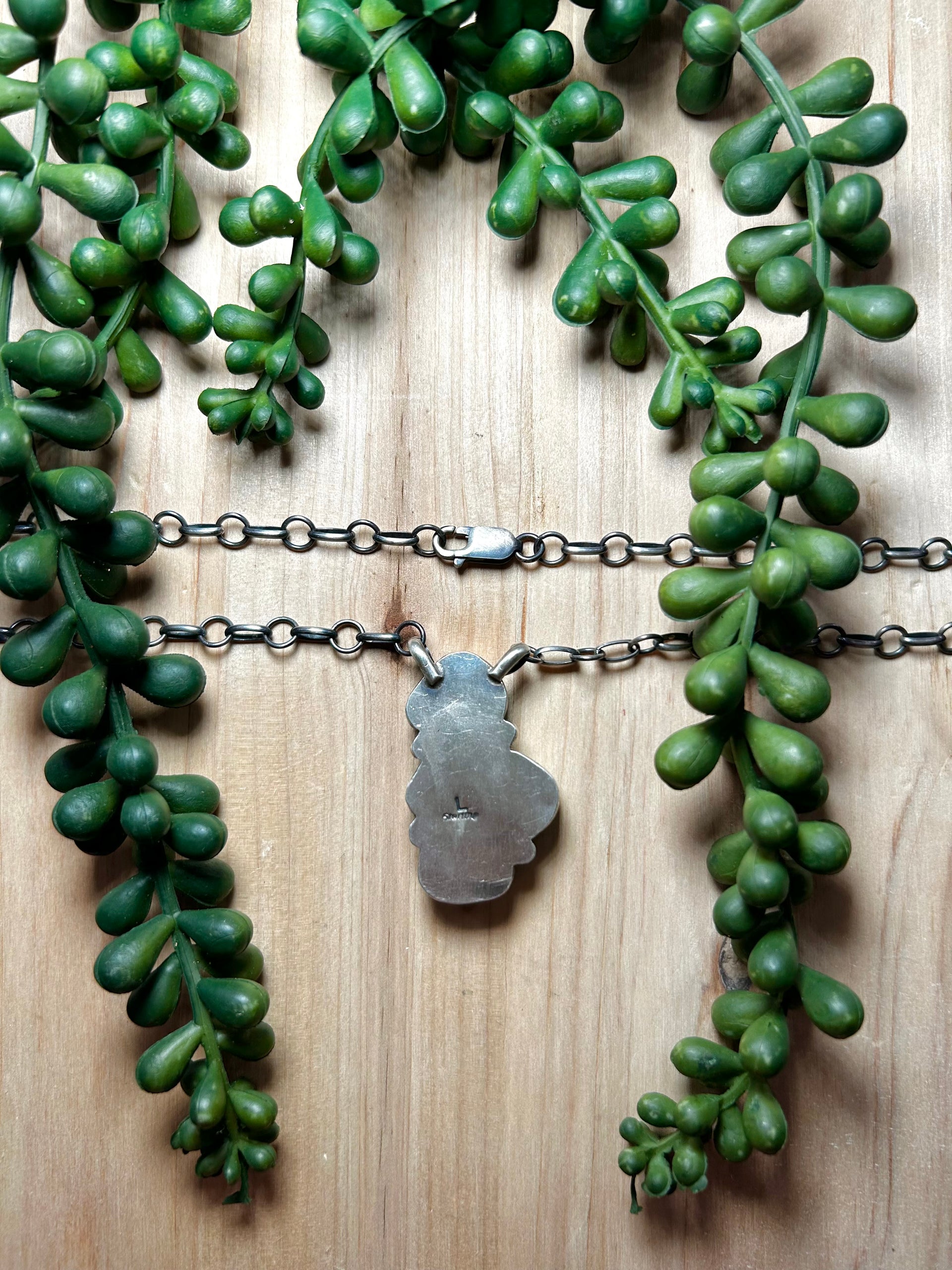 Navajo Made Golden Hills Turquoise & Sterling Silver Necklace