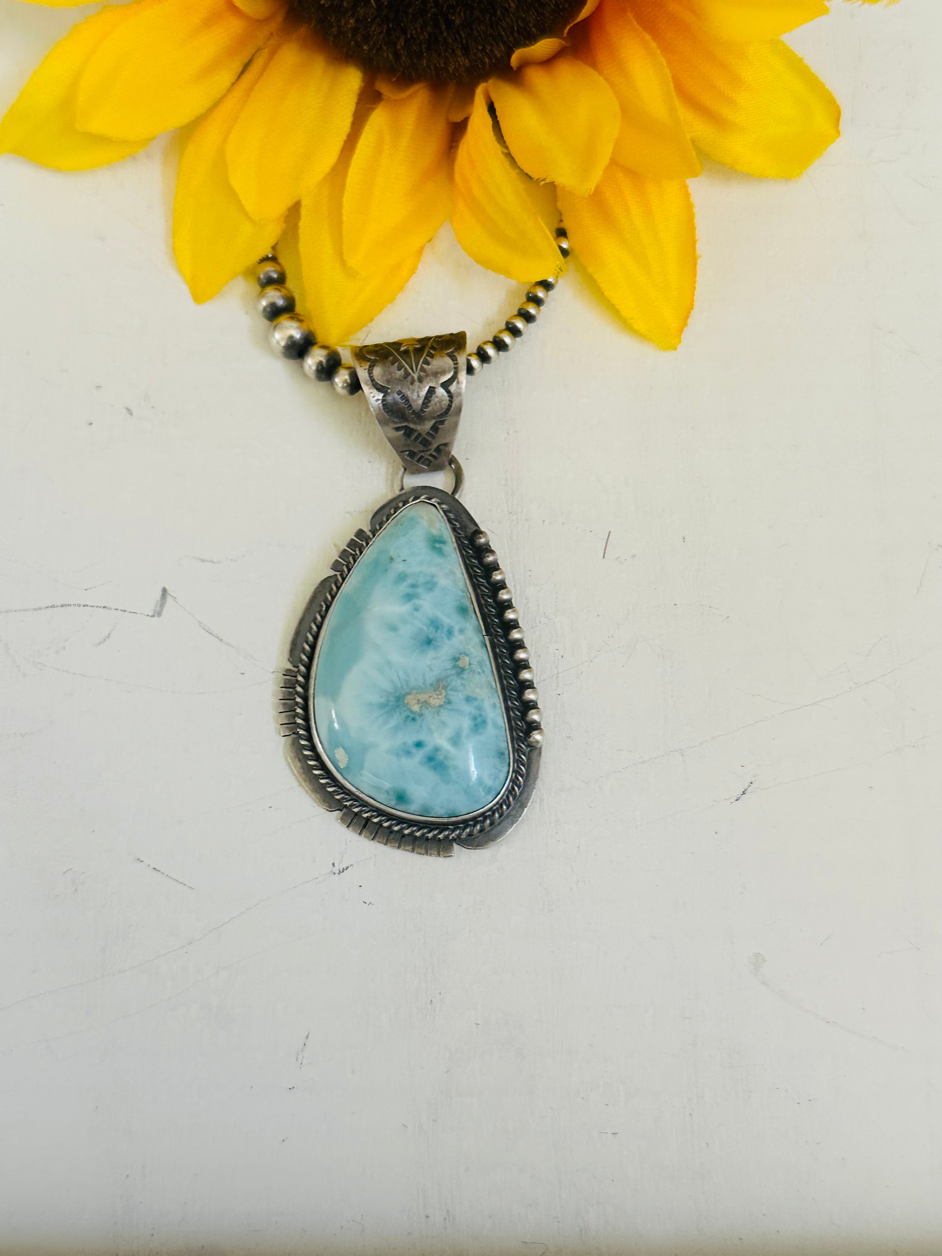 Jon Nelson Larimar & Sterling Silver Pendant