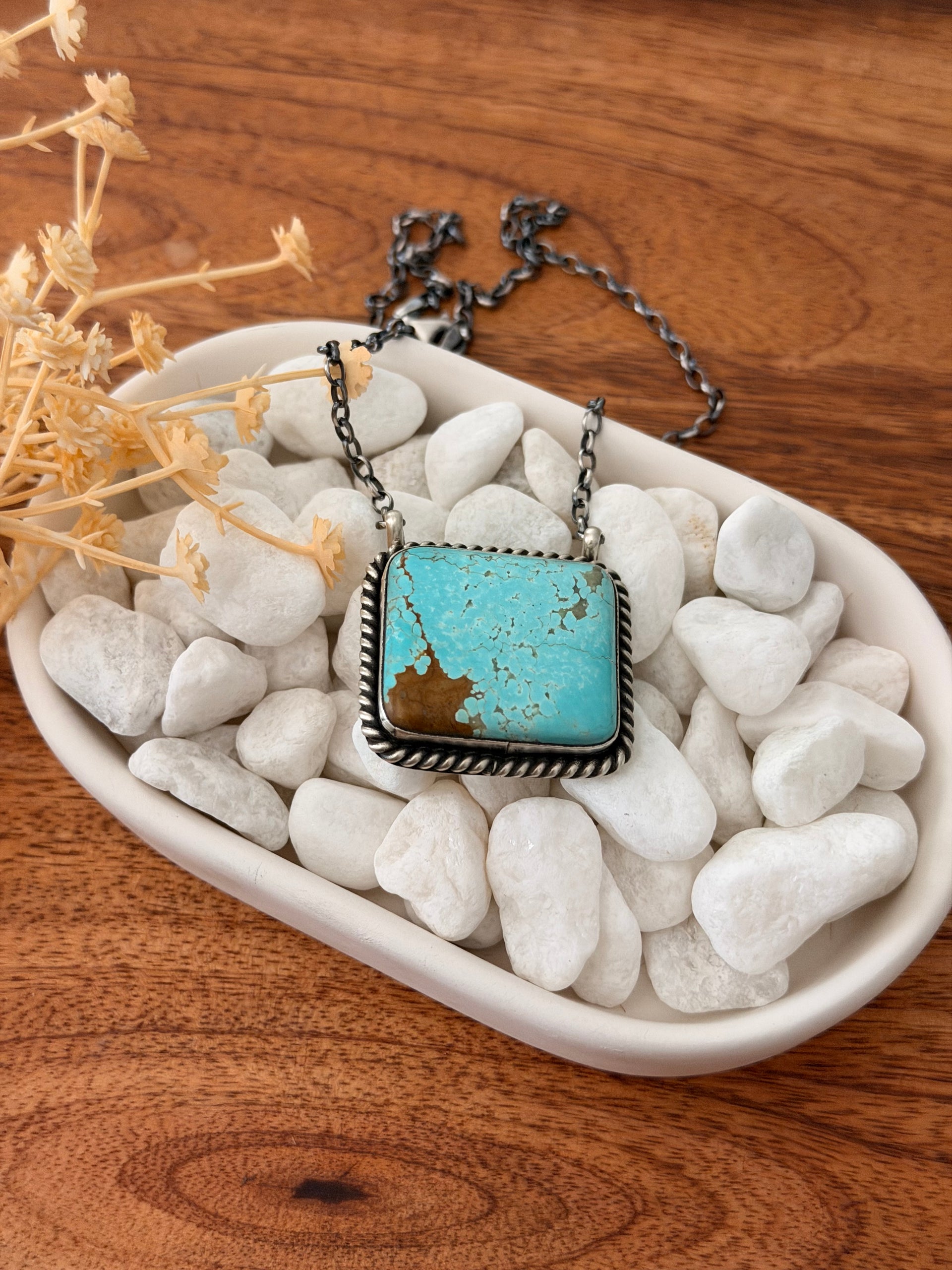 Judith Dixon Mine 8 Turquoise & Sterling Silver Necklace