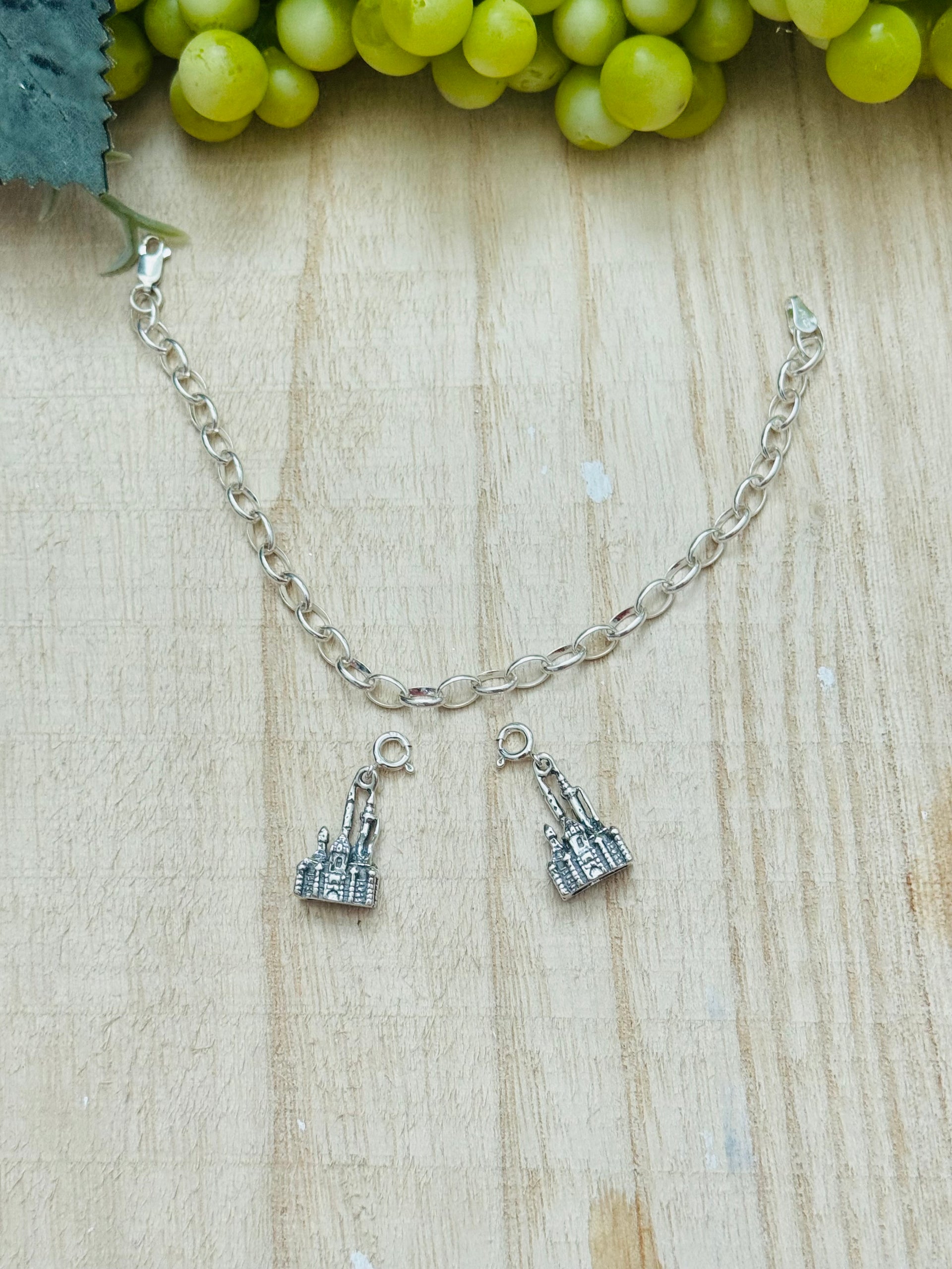 Navajo Made Sterling Silver Castle Cast Charms