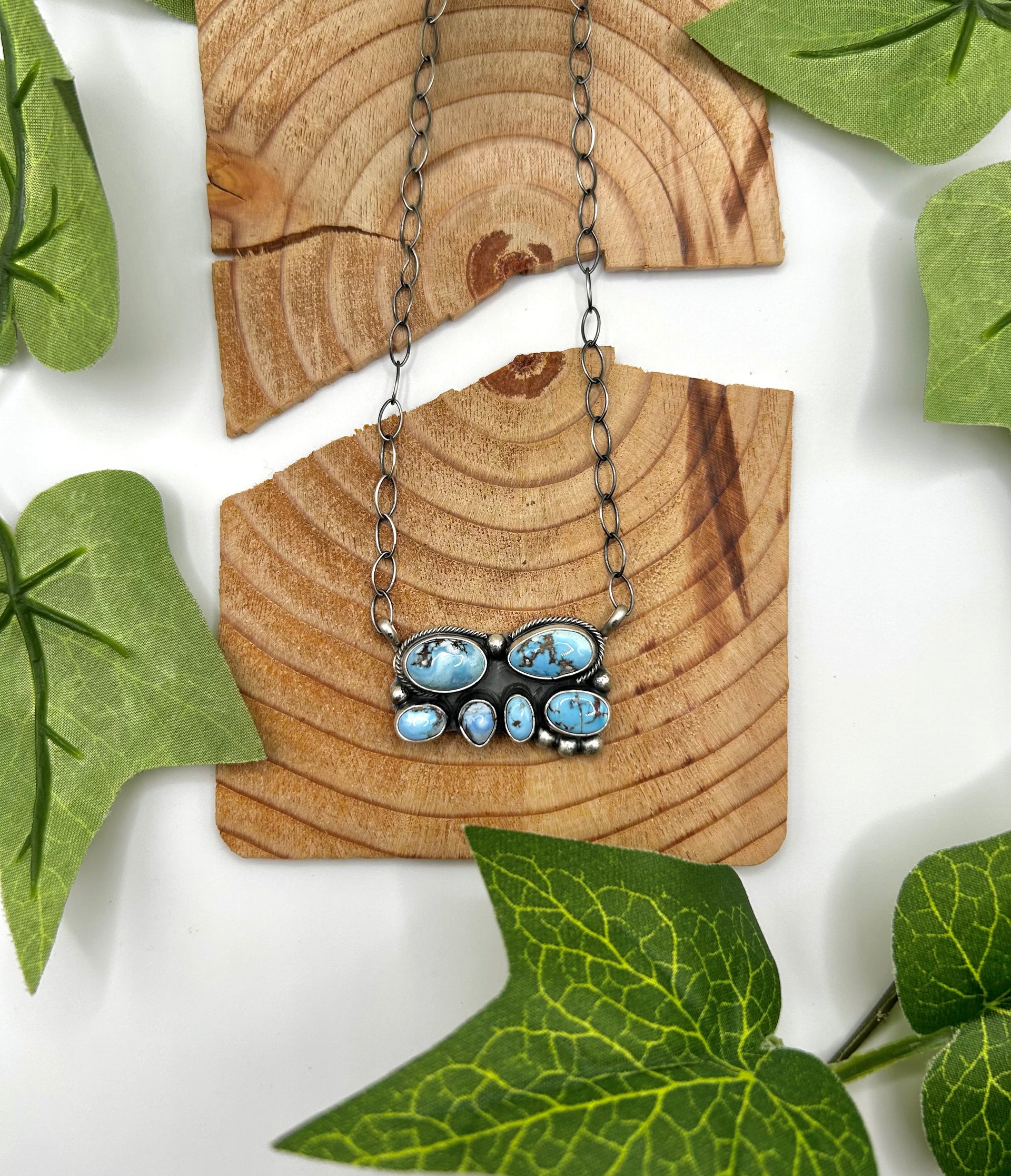 Talia Benally Golden Hill Turquoise & Sterling Silver Necklace