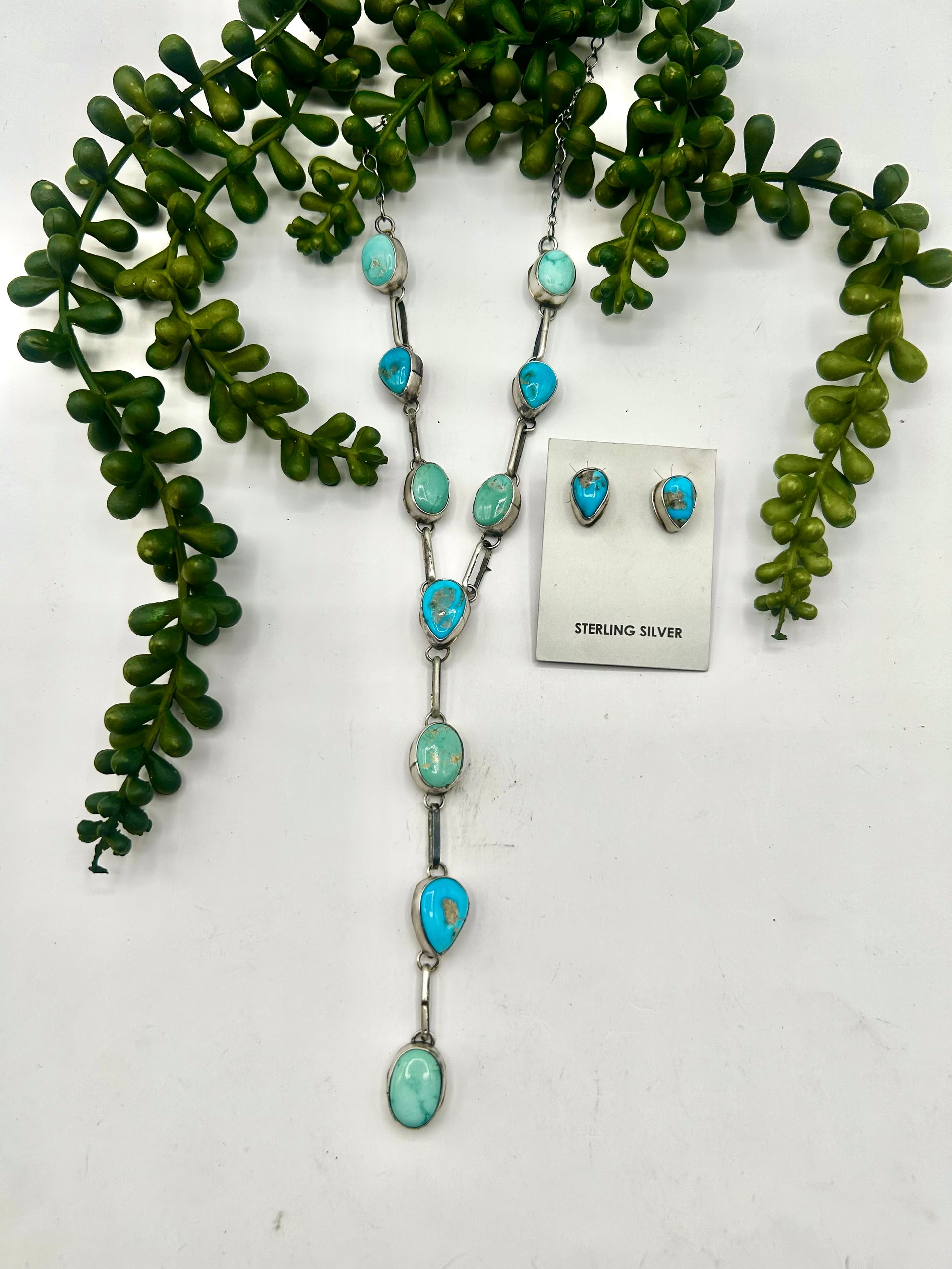 Myra Benally Mixed Turquoise & Sterling Silver Necklace Set