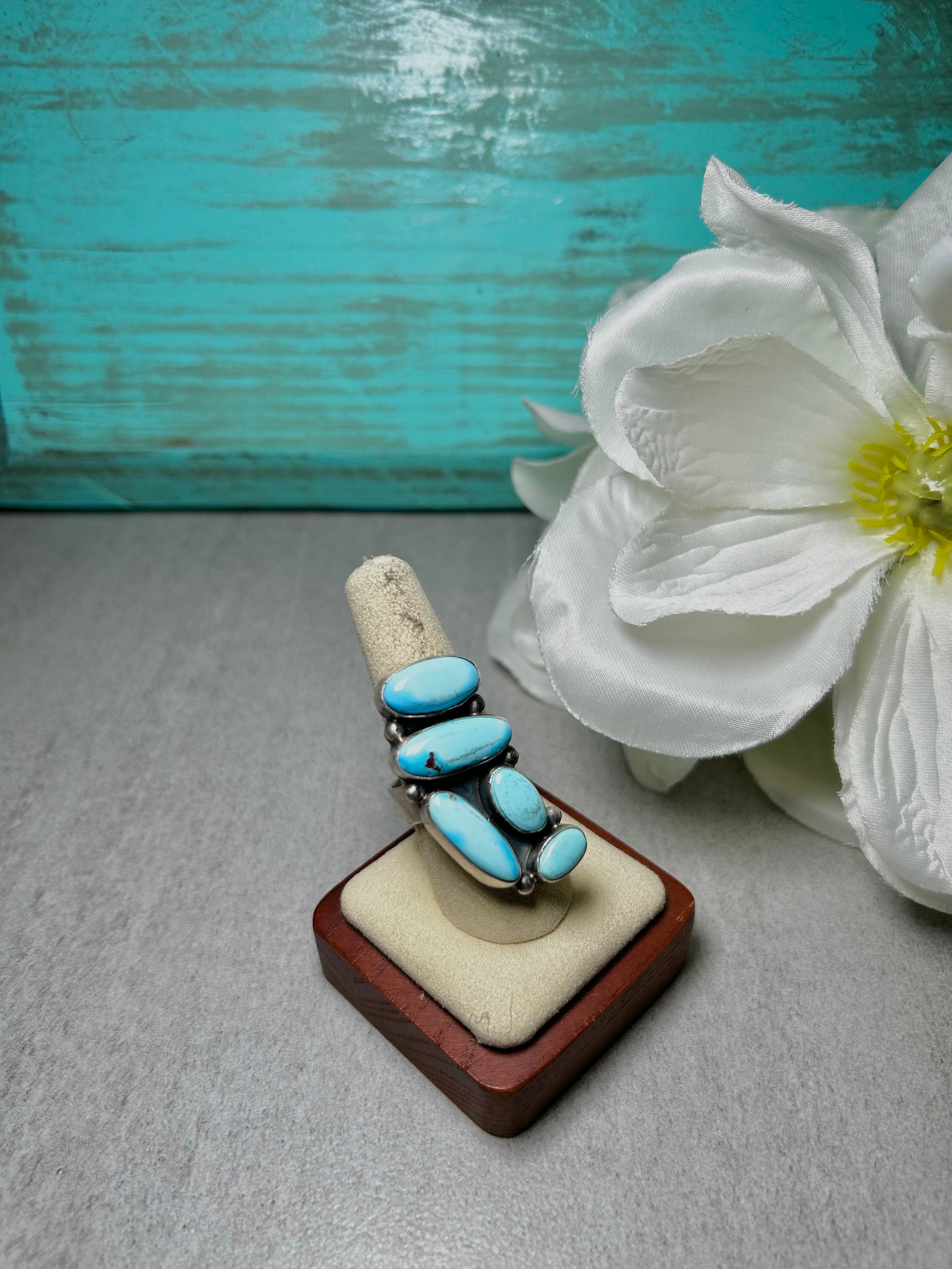 Jameson Garcia Golden Hill Turquoise & Sterling Silver Adjustable Ring