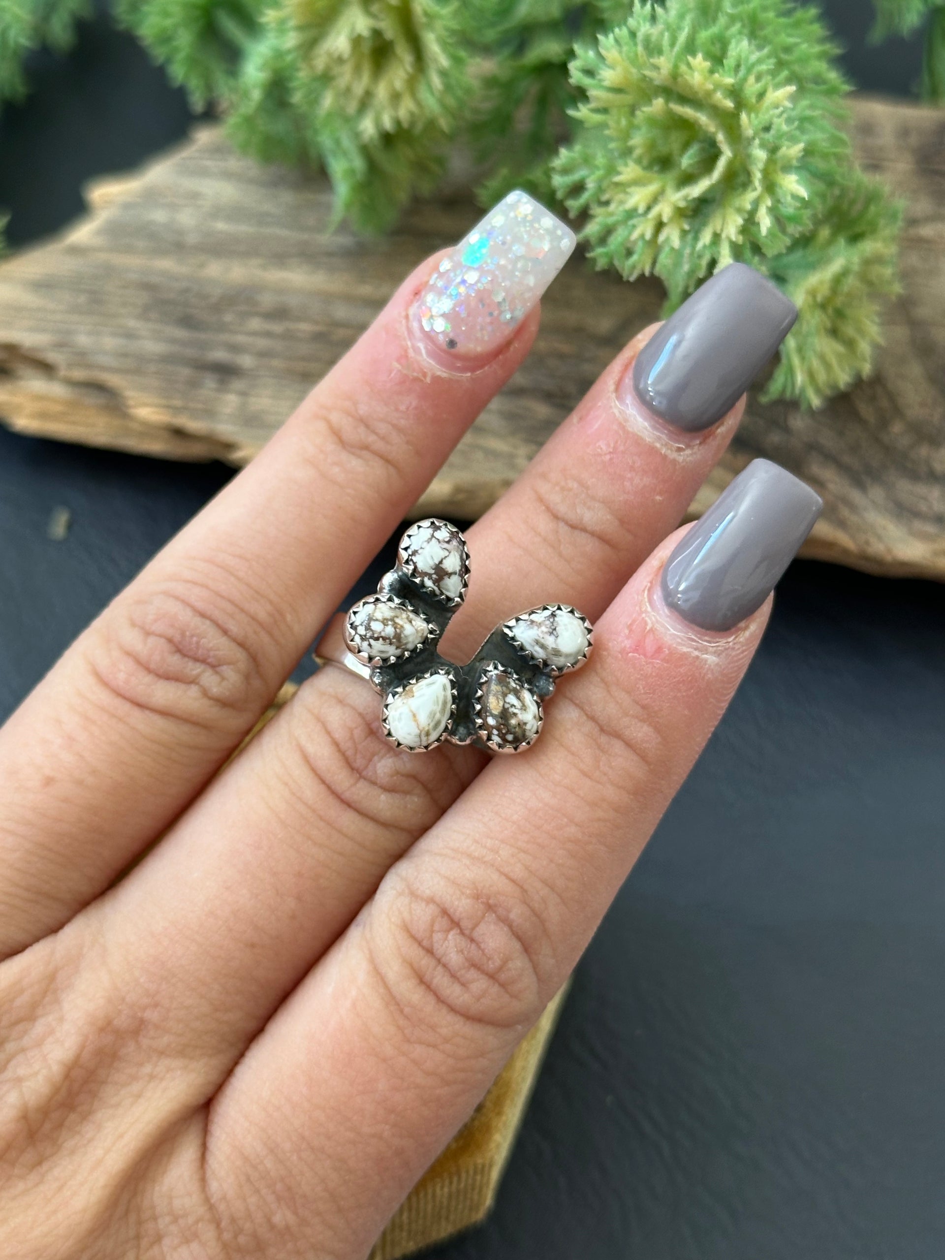 TTD “LUCKY” Wild Horse & Sterling Silver Naja Ring