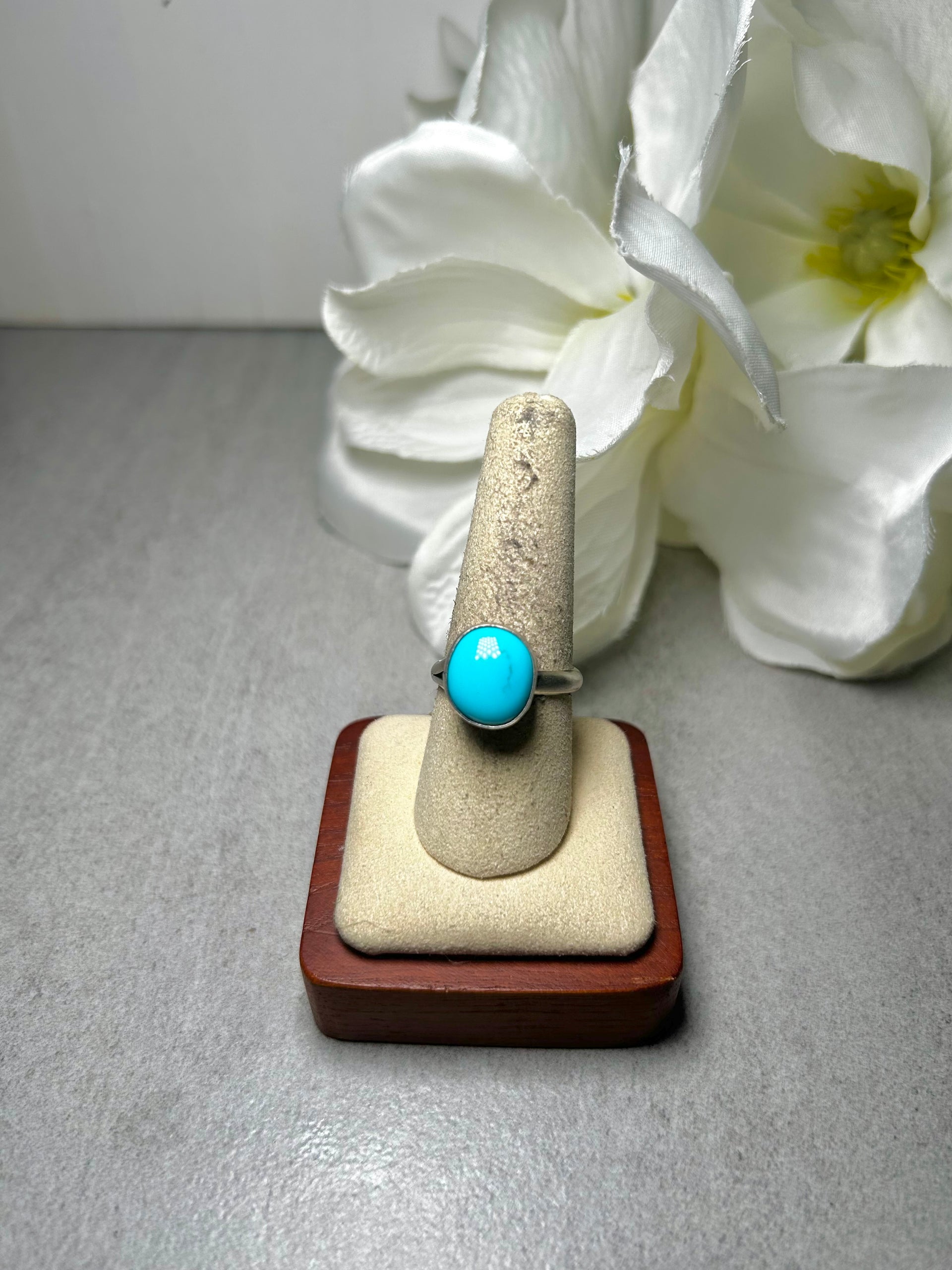 Scott Skeets Kingman Turquoise & Sterling Silver Adjustable Ring