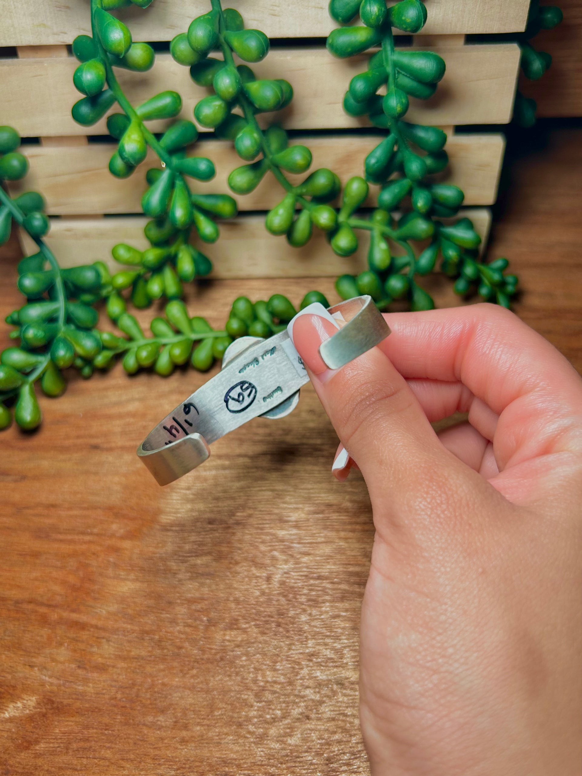 Mark Yazzie Number 8 Turquoise & Sterling Silver Cuff Bracelet
