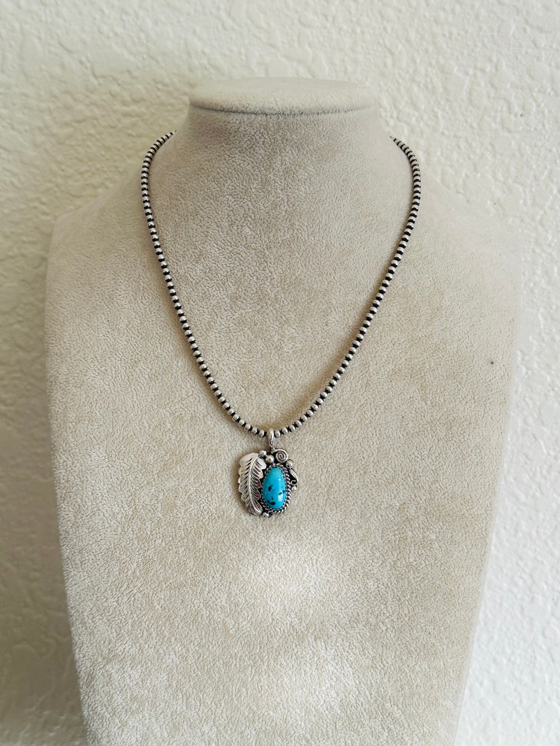 Julia Etsitty Kingman Turquoise & Sterling Silver Pendants