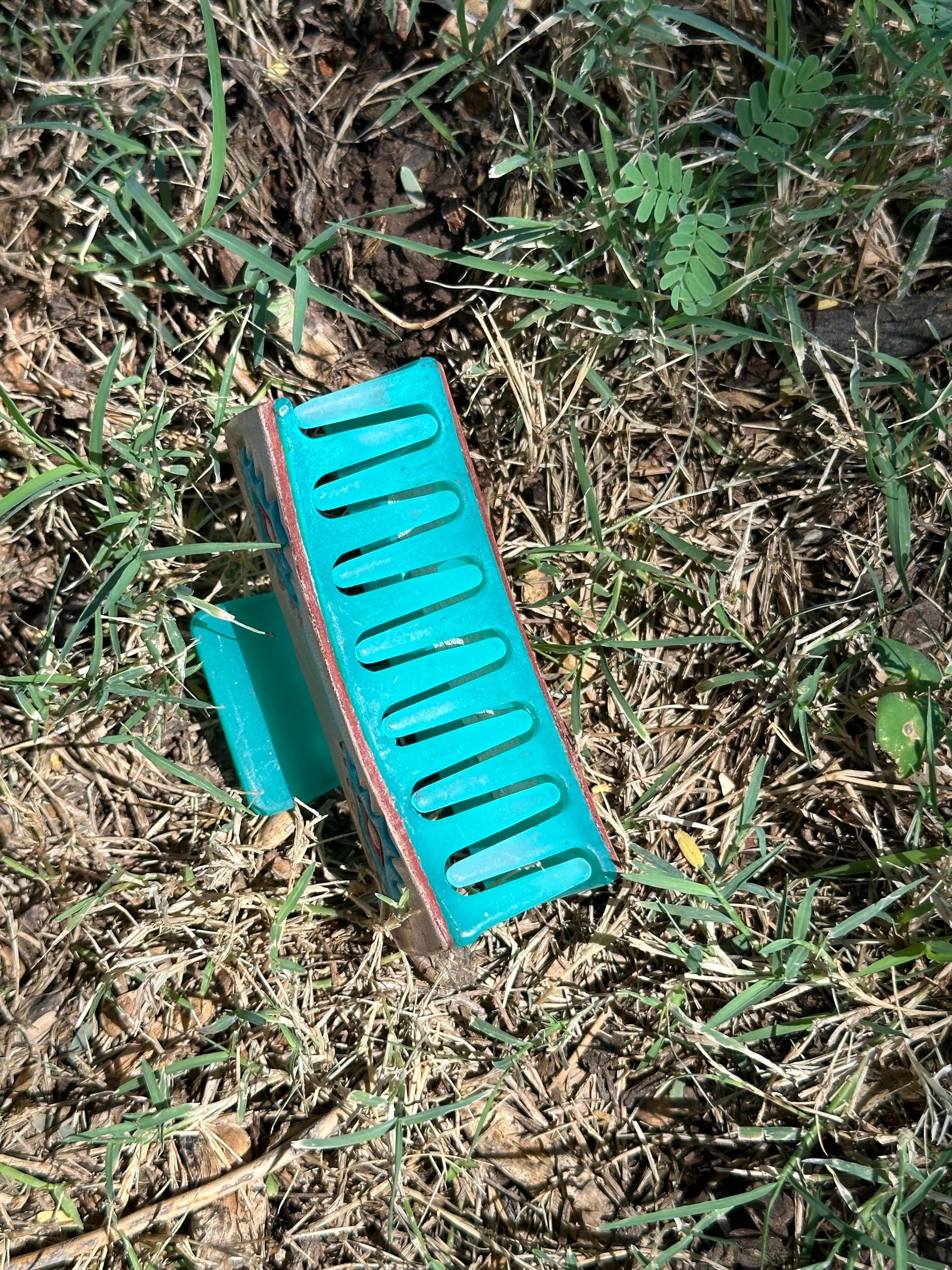 Genuine Tooled Leather Hair Clip