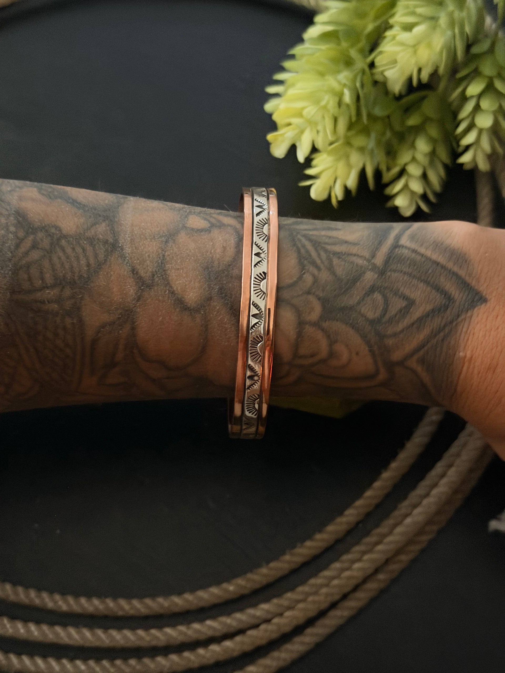 Wylie Secatero Copper & Sterling Silver Cuff Bracelet