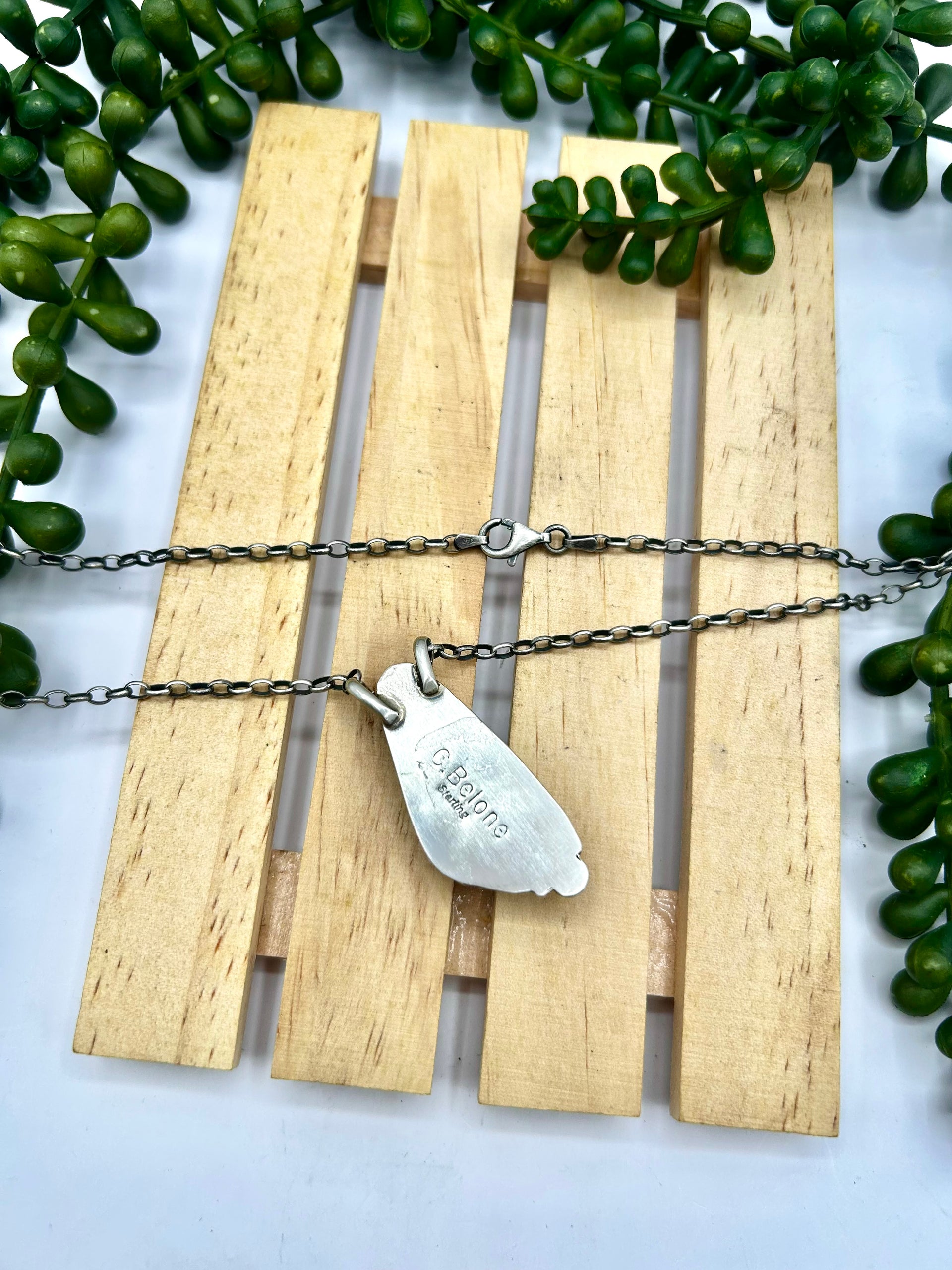 Chassily Belone White Buffalo & Sterling Silver Necklace