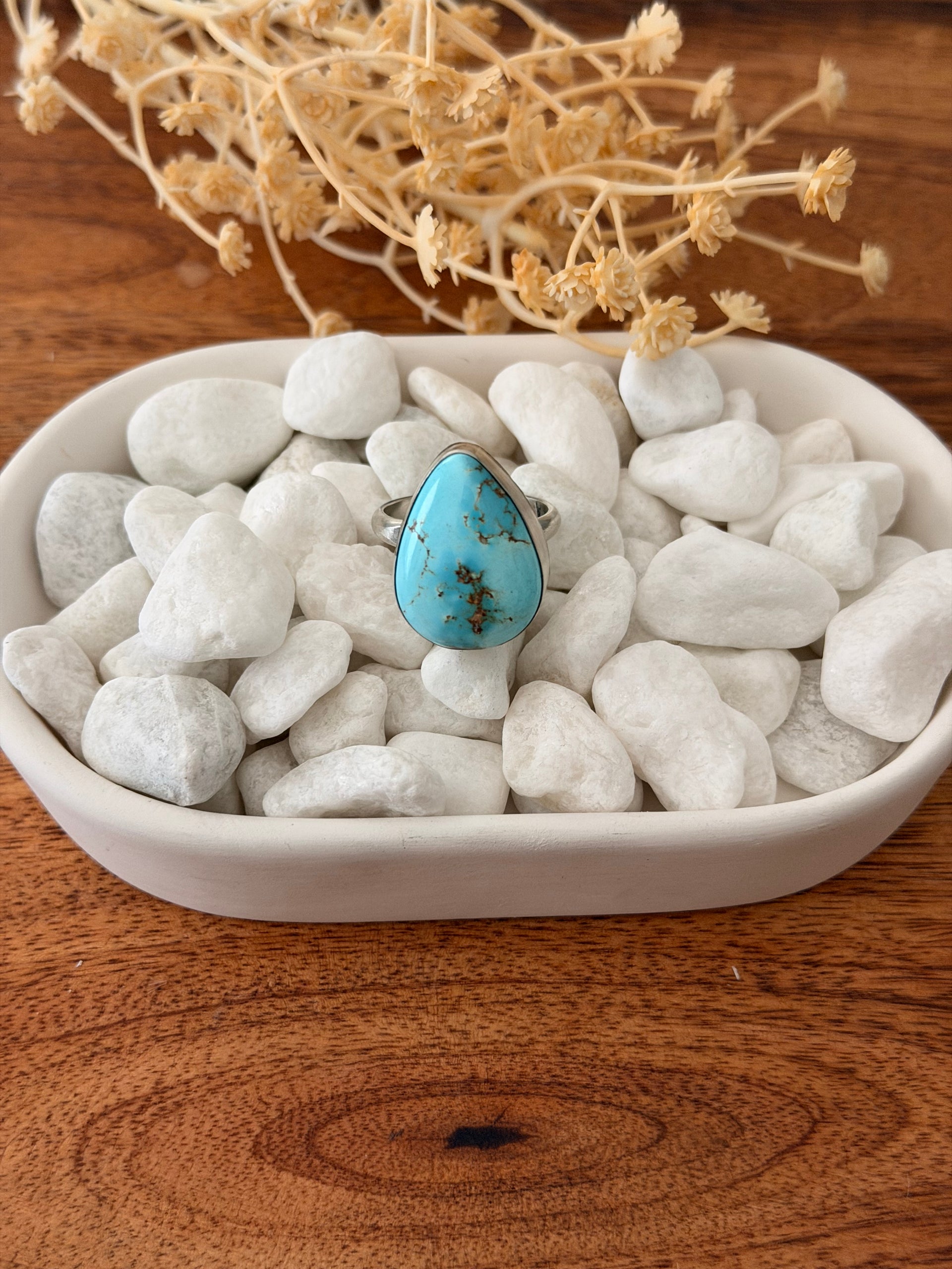 Antionette Martinez Golden Hills Turquoise & Sterling Silver Adjustable Ring