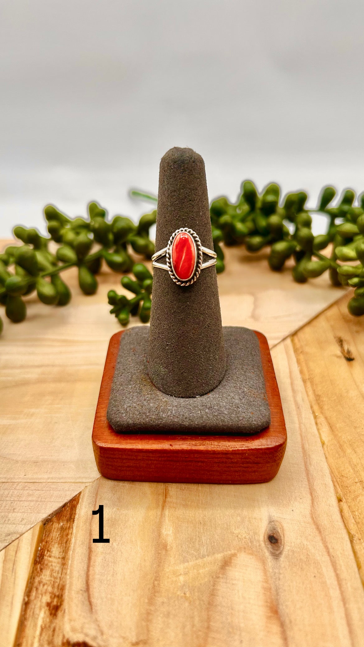 Byron Begay Spiny Oyster & Sterling Silver Ring