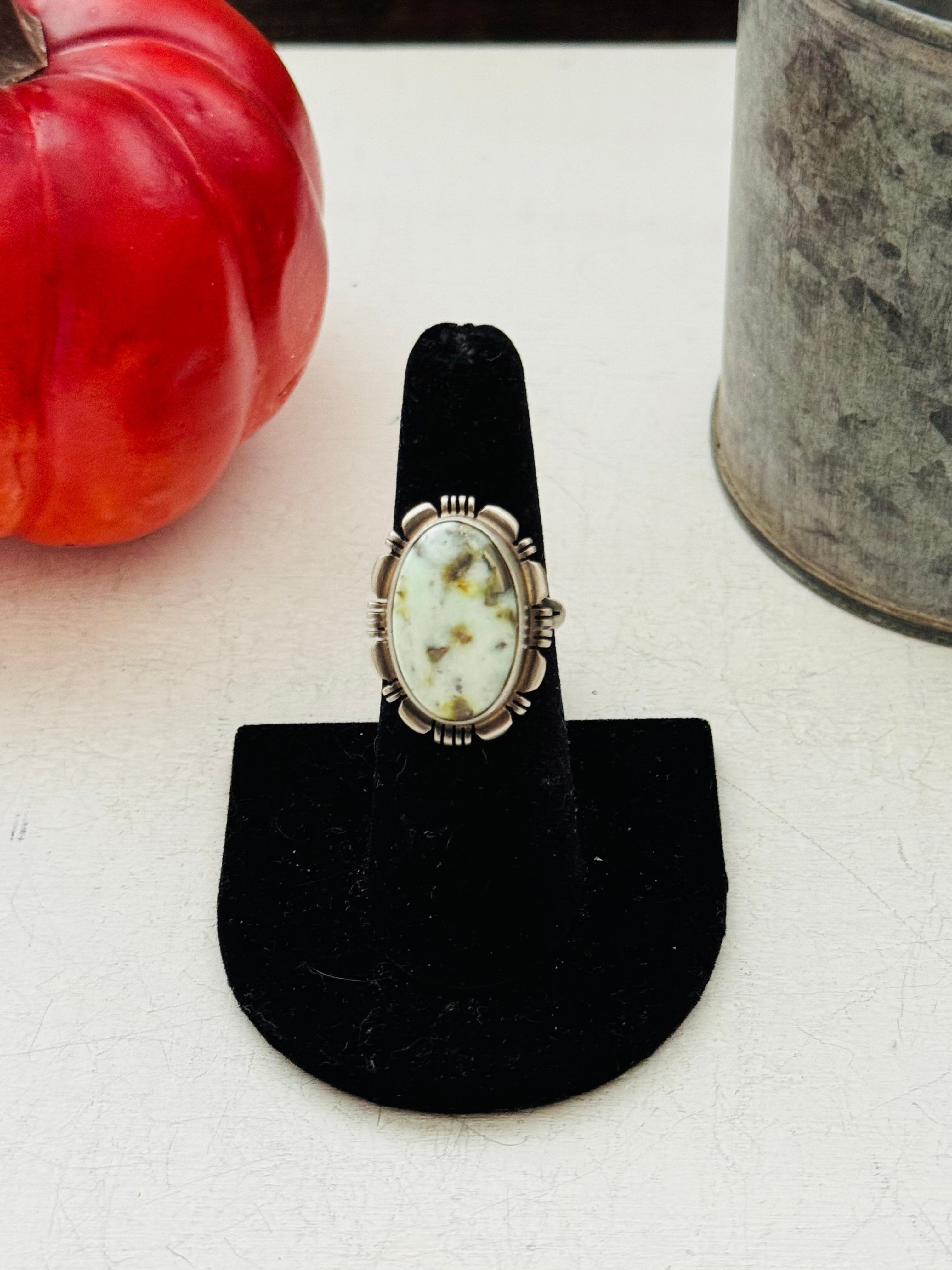 Norvin Johnson Palomino Variscite & Sterling Silver Rings