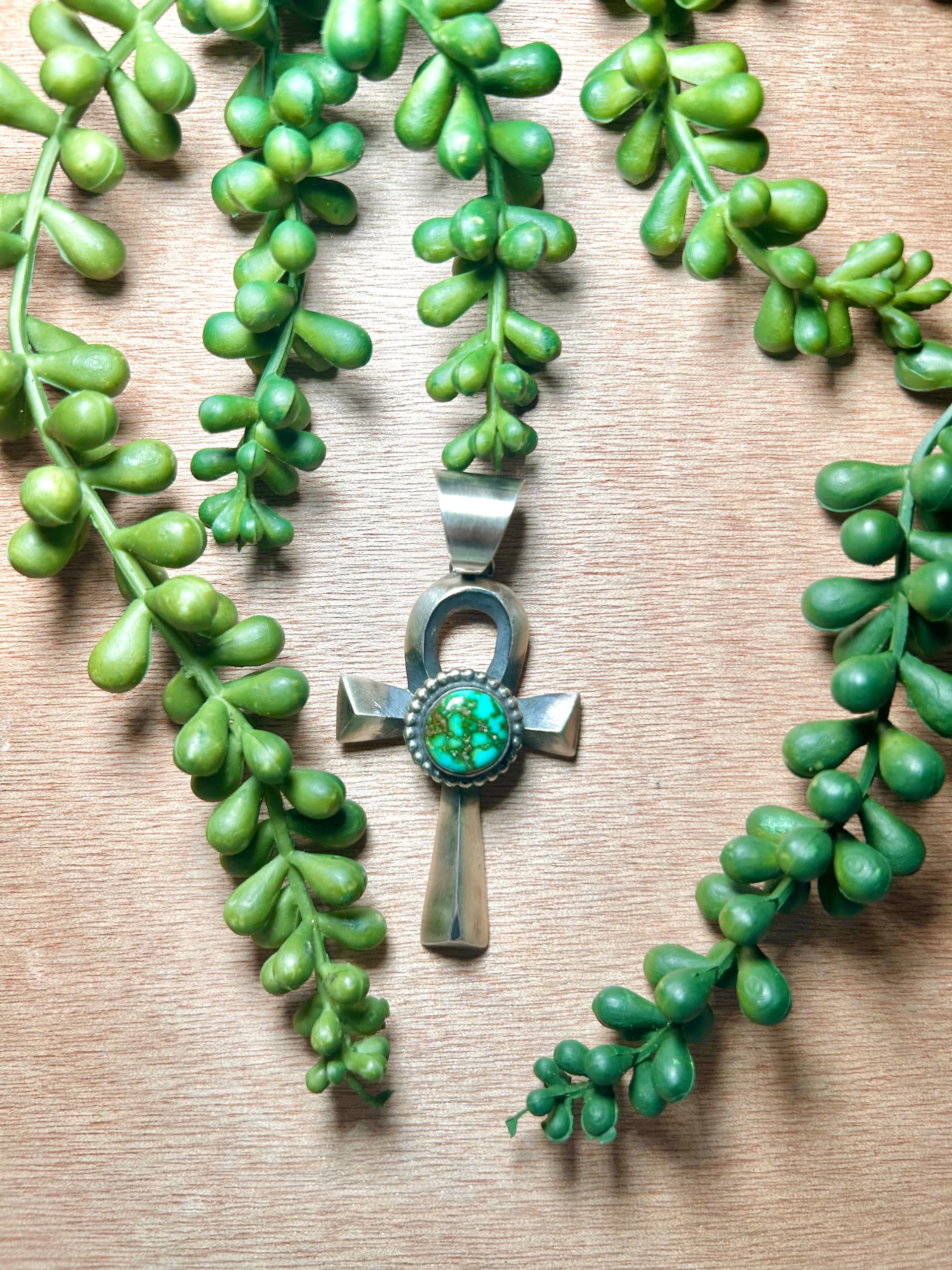 Chimney Butte Sonoran Mounatin Turquoise & Sterling Silver Pendant