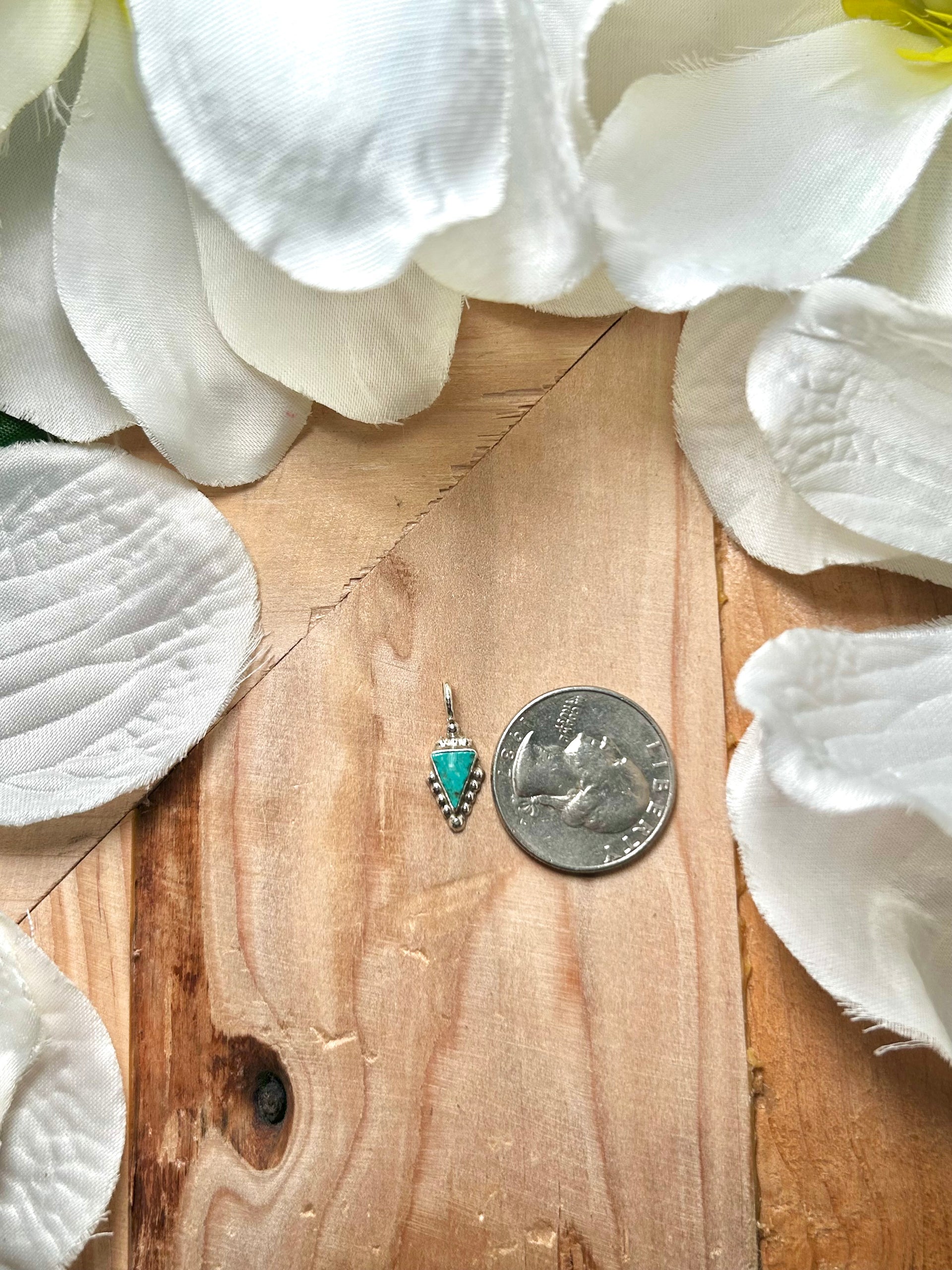 Navajo Made Kingman Turquoise & Sterling Silver Pendant