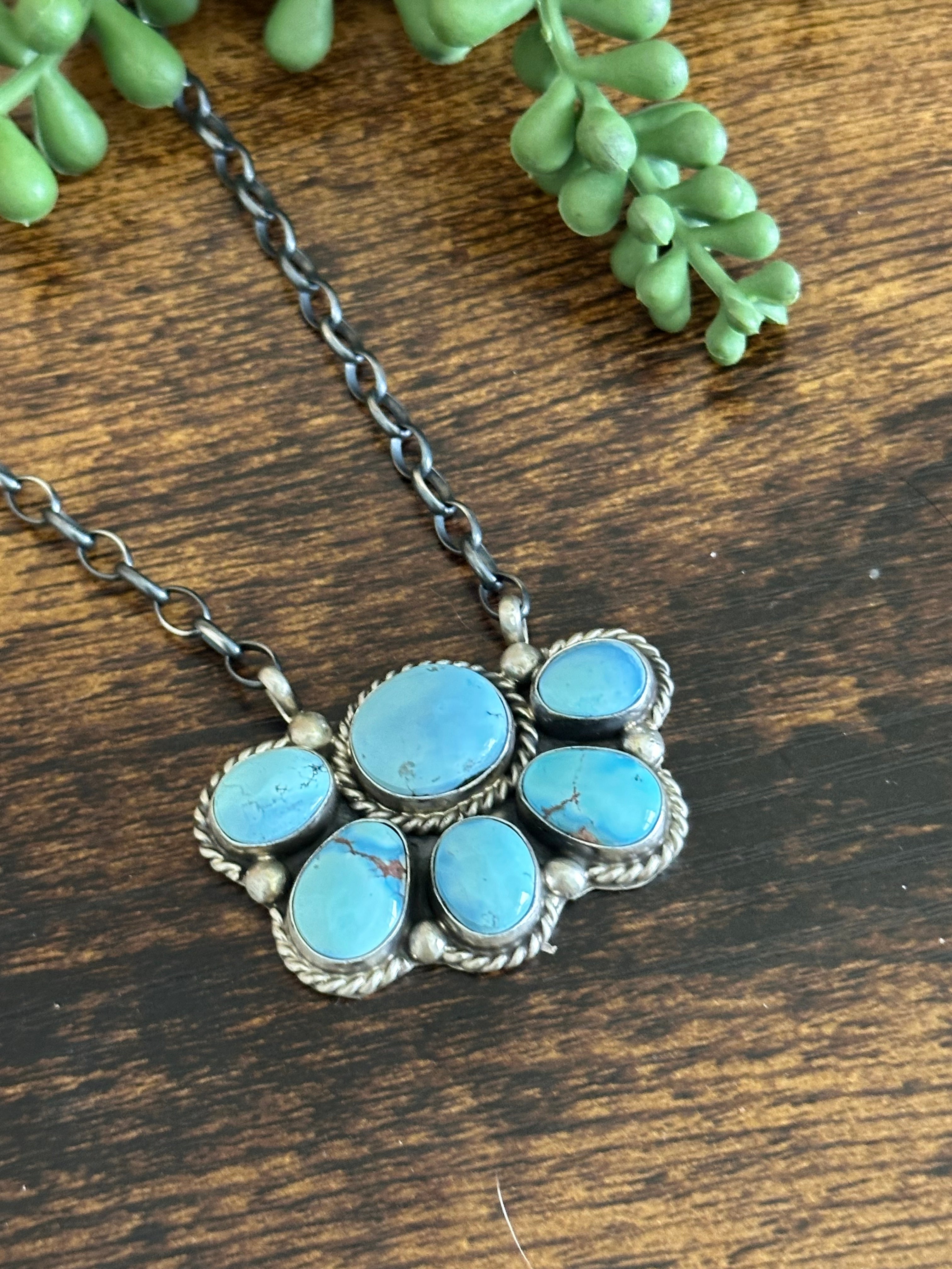 Augustine Largo Golden Hills Turquoise & Sterling Silver Necklace