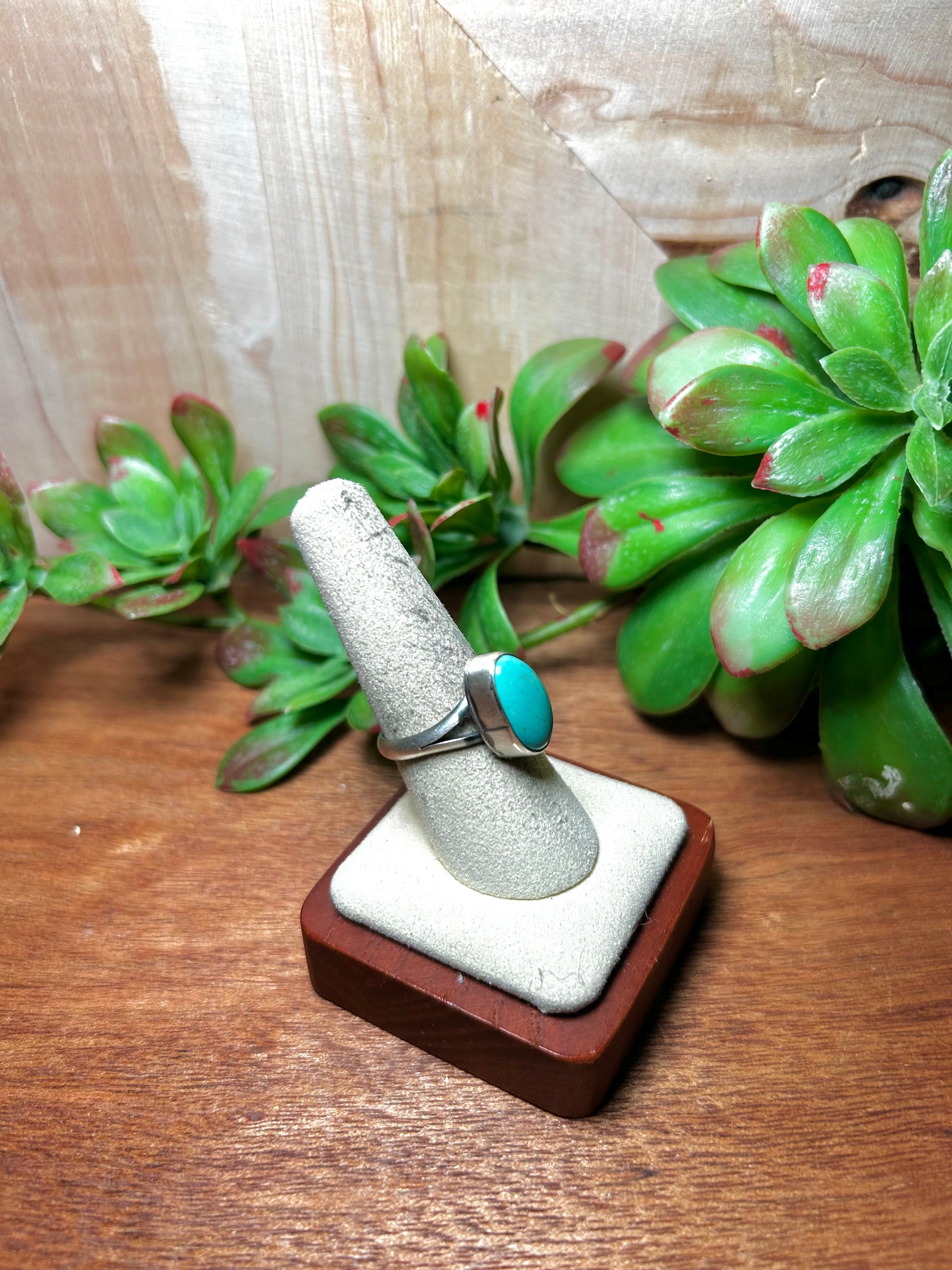 Scott Skeets Kingman Turquoise & Sterling Silver Adjustable Ring