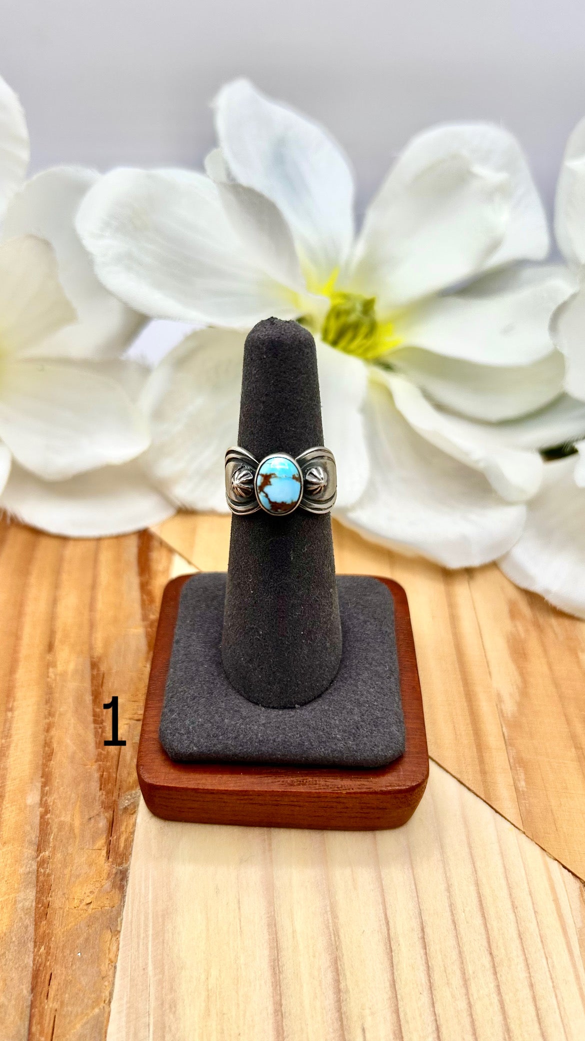 Allen Tolino Golden Hill Turquoise & Sterling Silver Ring