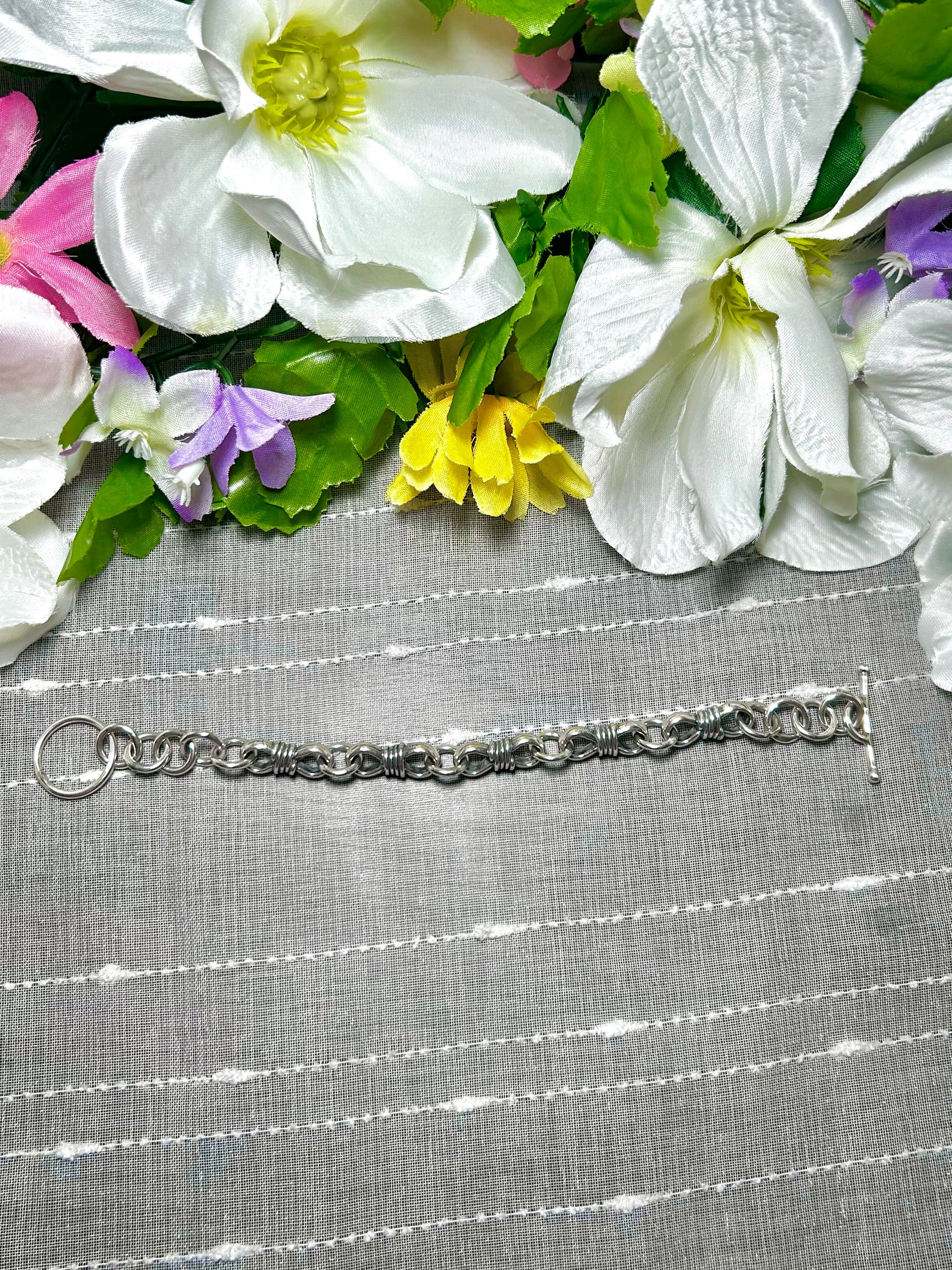 Navajo Made Sterling Silver Link Bracelet