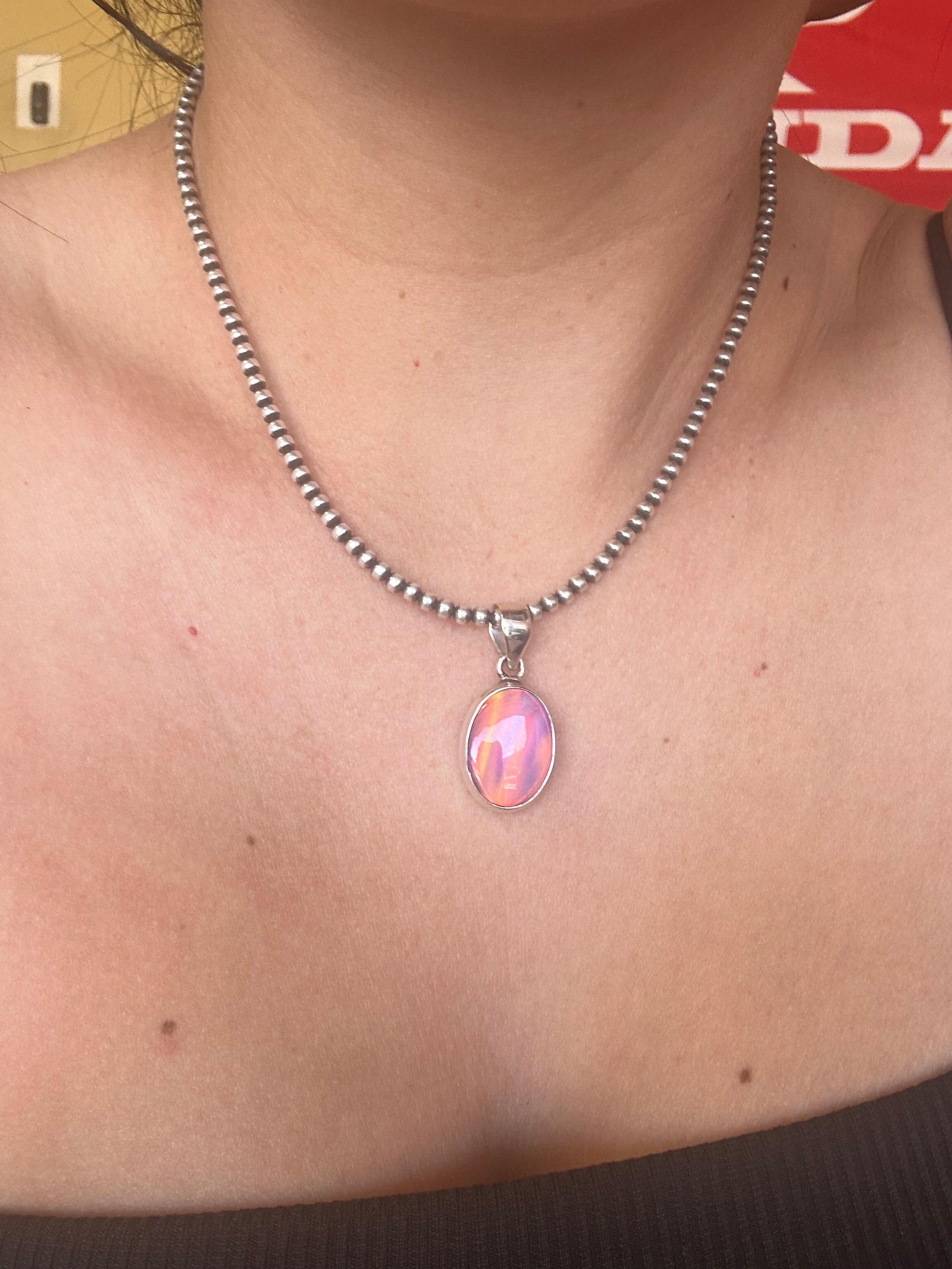 Southwest Handmade Opal & Sterling Silver Pendant