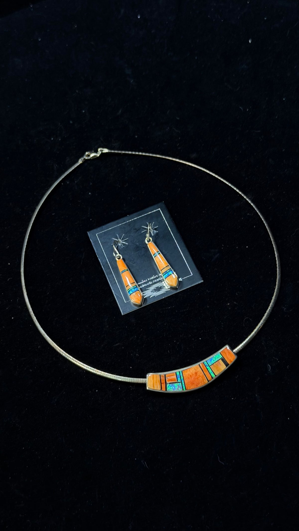 Rick Tolino Multi Stone & Sterling Silver Inlay Necklace Set