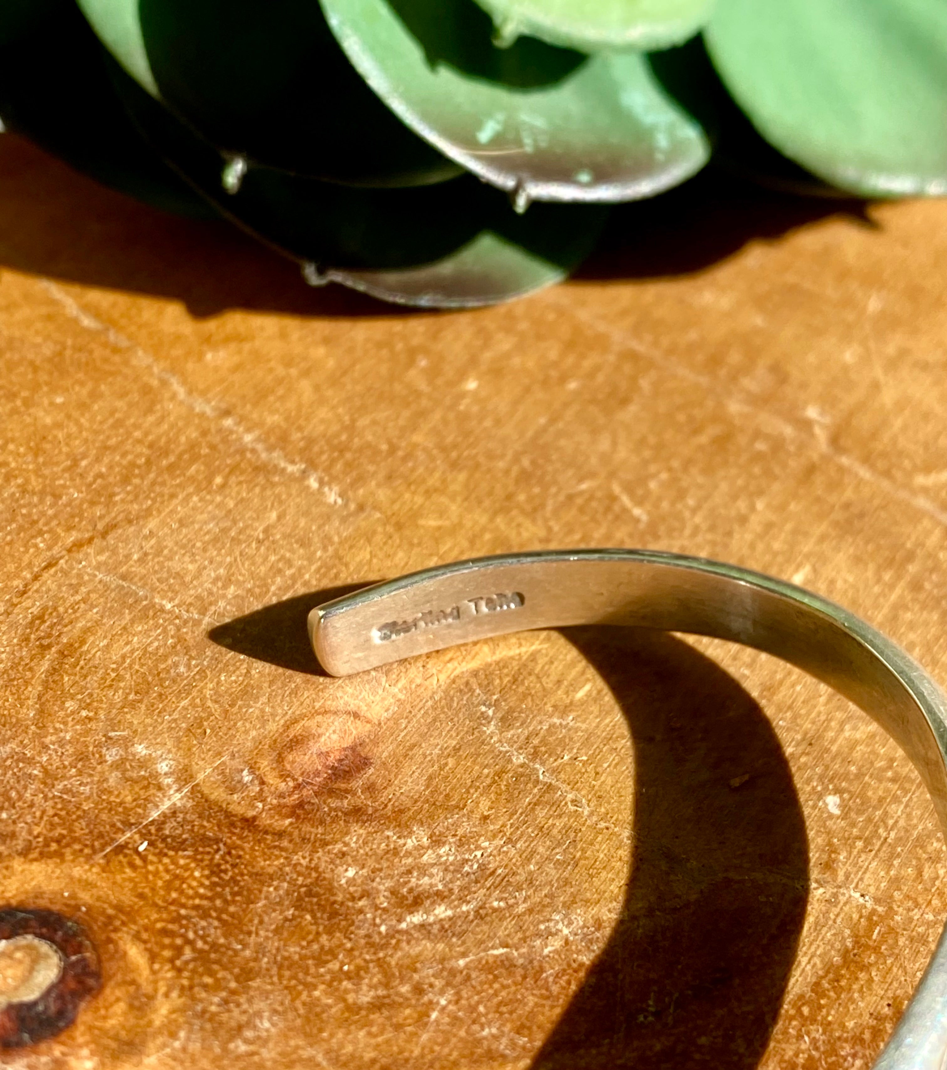 Navajo Made Royston Turquoise & Sterling Silver Cuff Bracelet