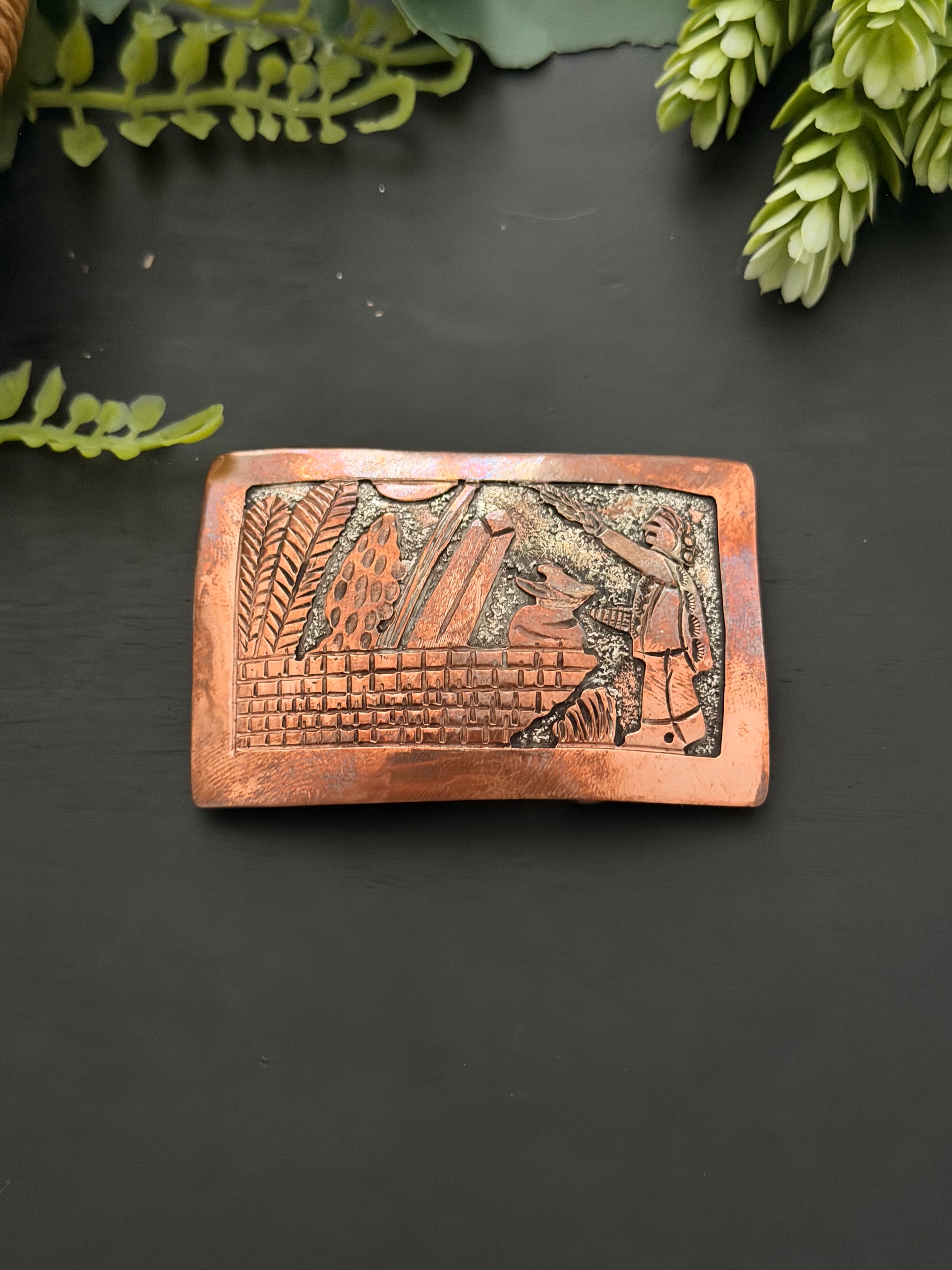 Elaine Becenti Copper Belt Buckle