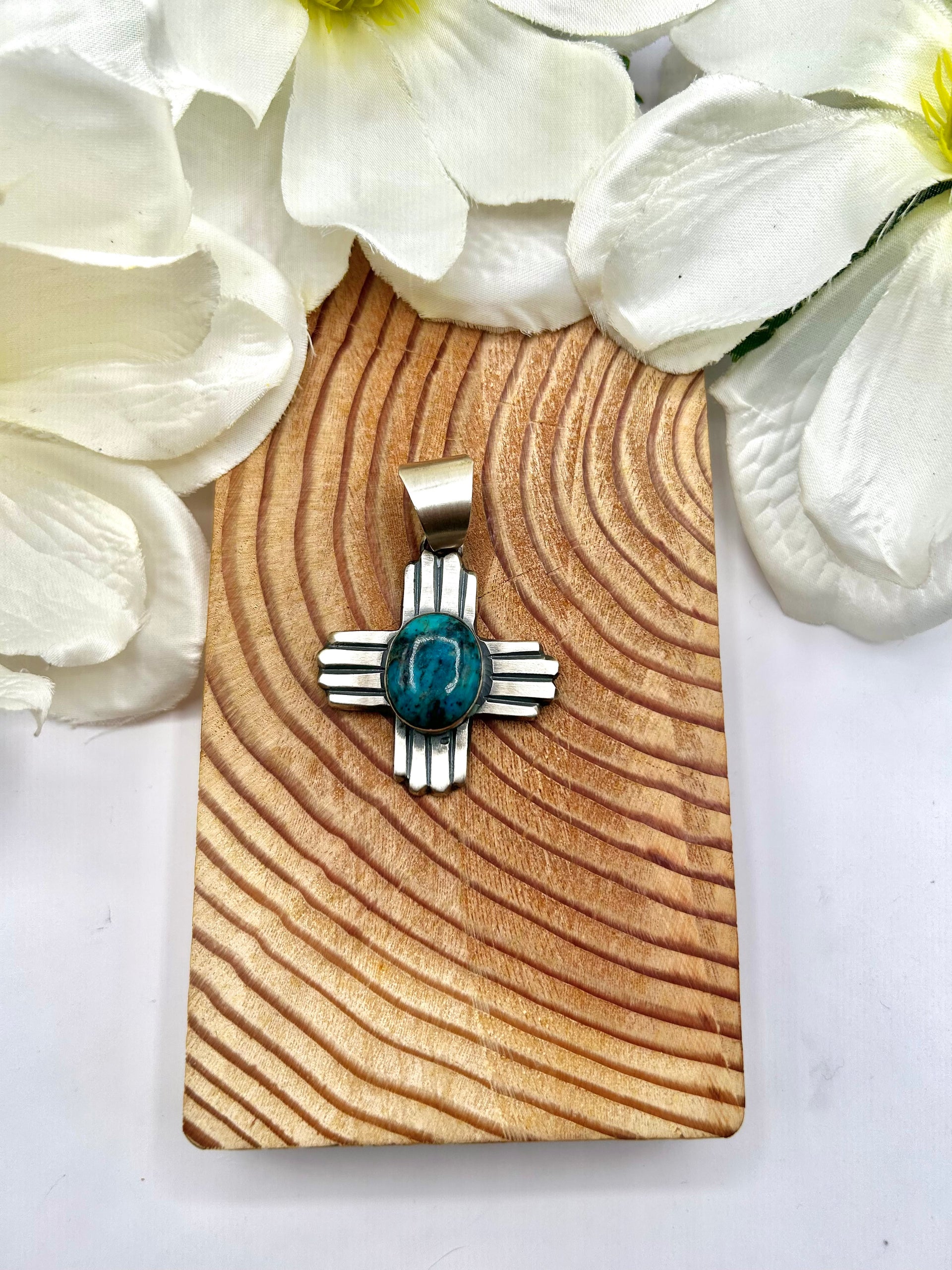 Chimney Butte Kingman Turquoise & Sterling Silver Pendant
