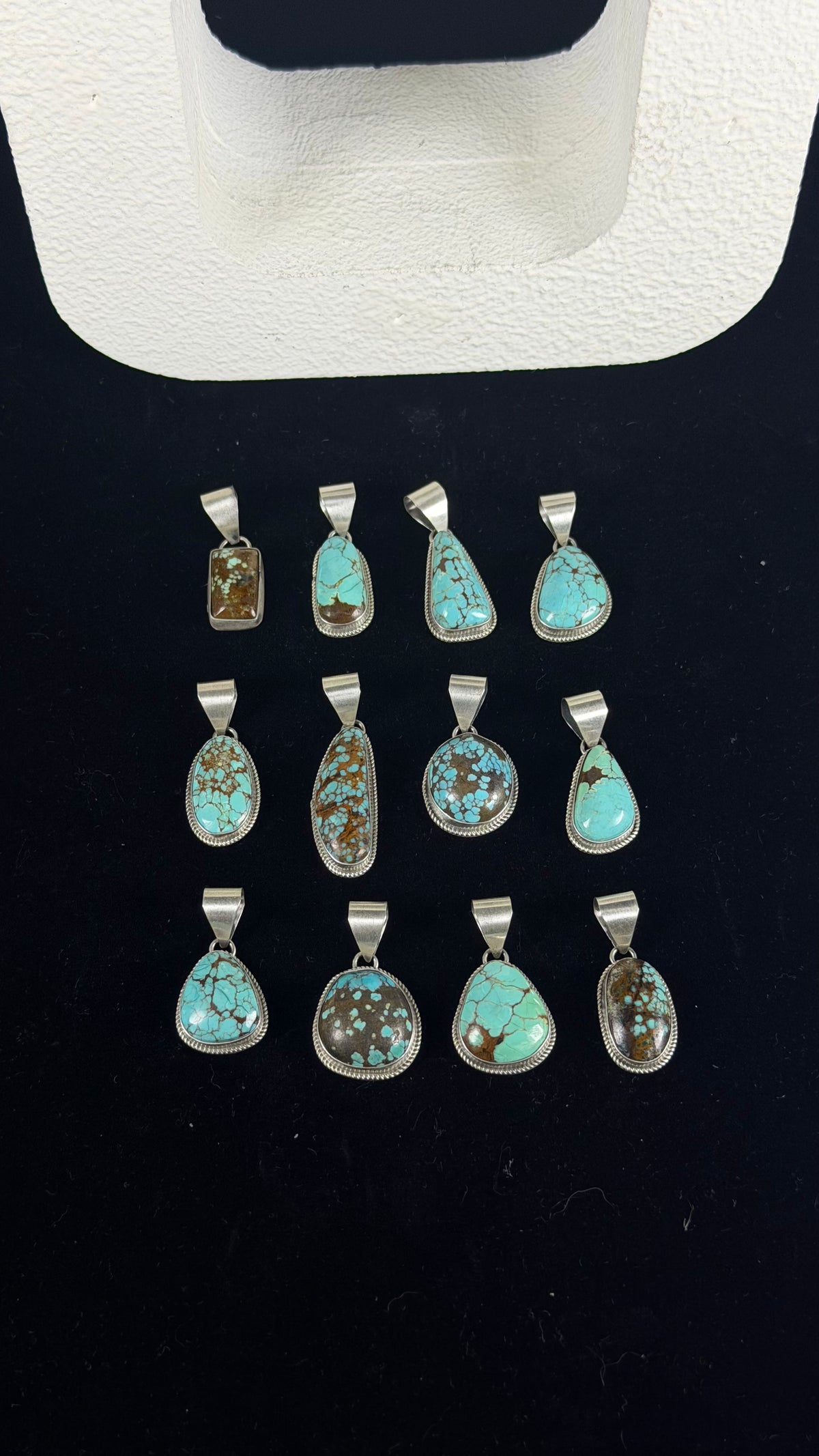 Navajo Made Mine 8 Turquoise & Sterling Silver Pendant
