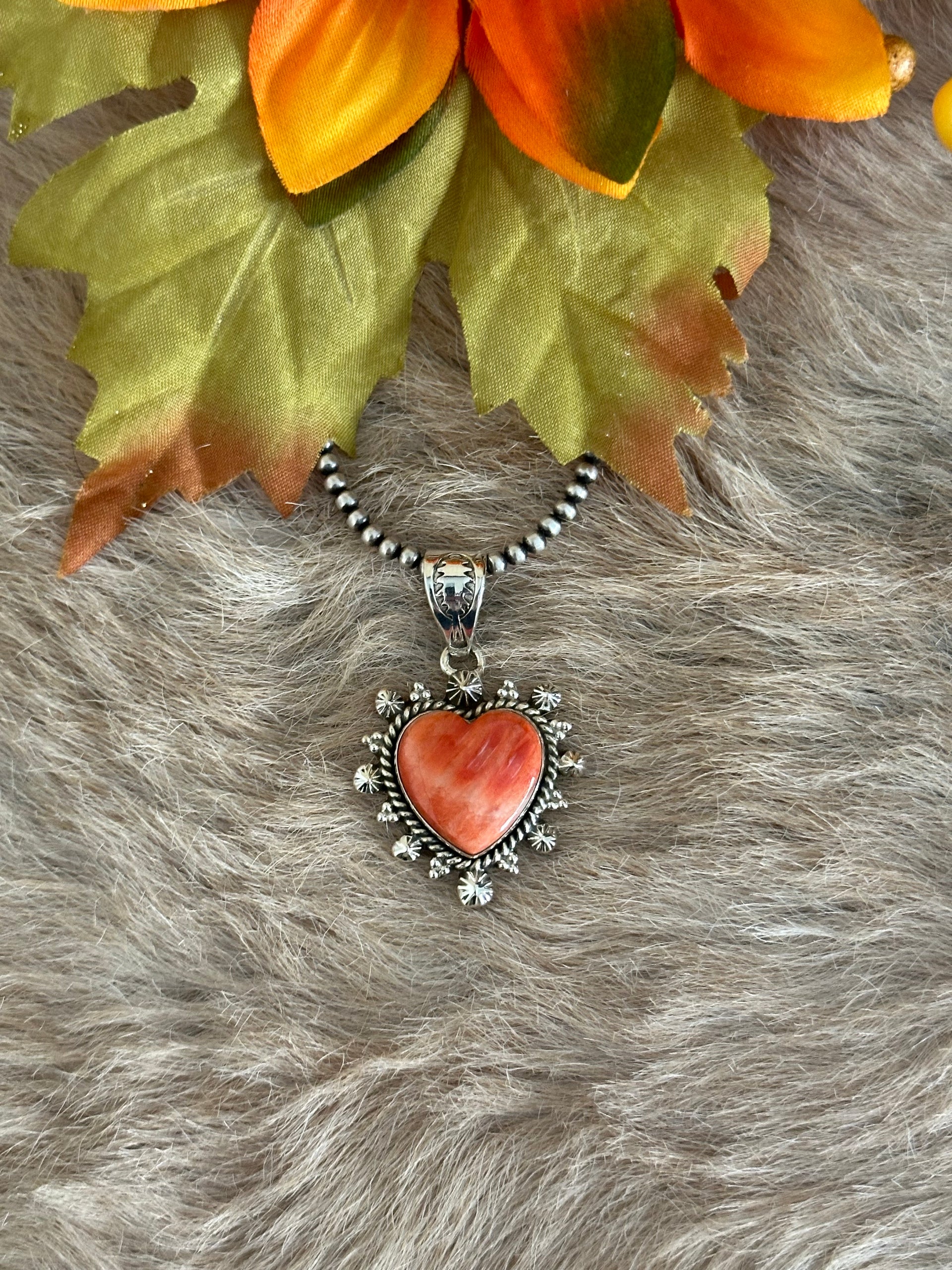 Southwest Handmade Spiny Oyster & Sterling Silver Pendants