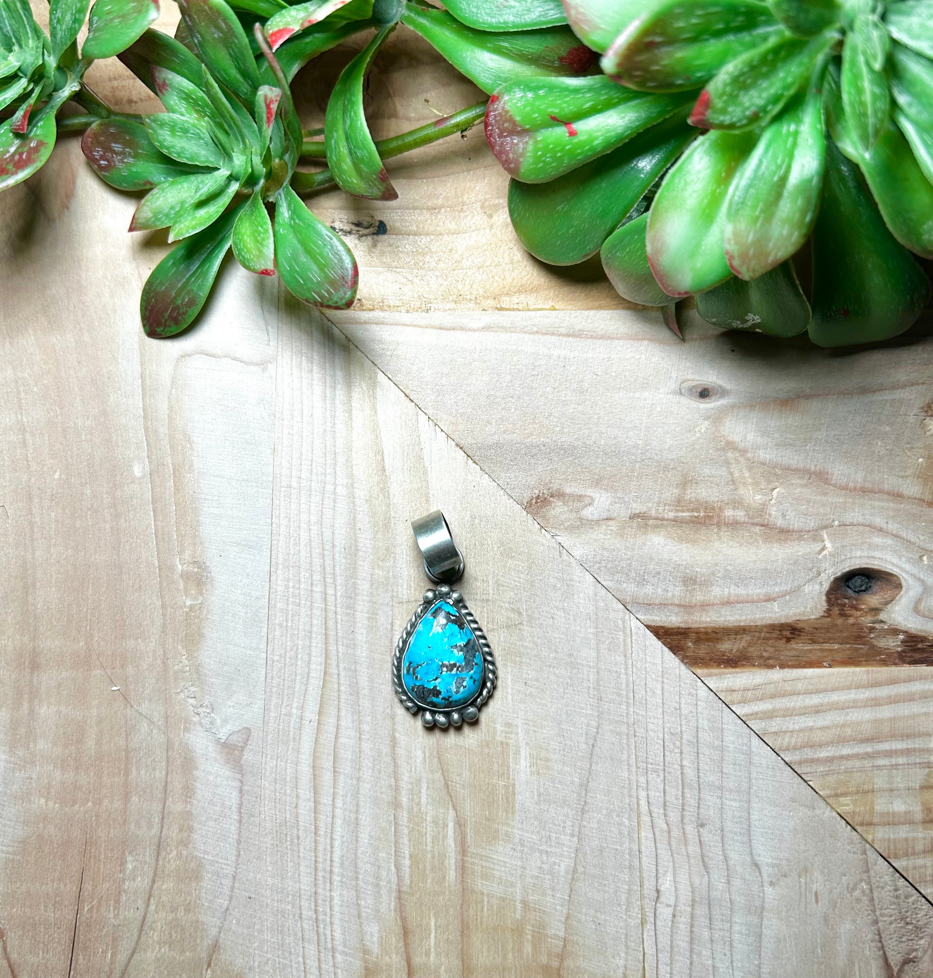Zachariah David Blue Bird Turquoise & Sterling Silver Pendant