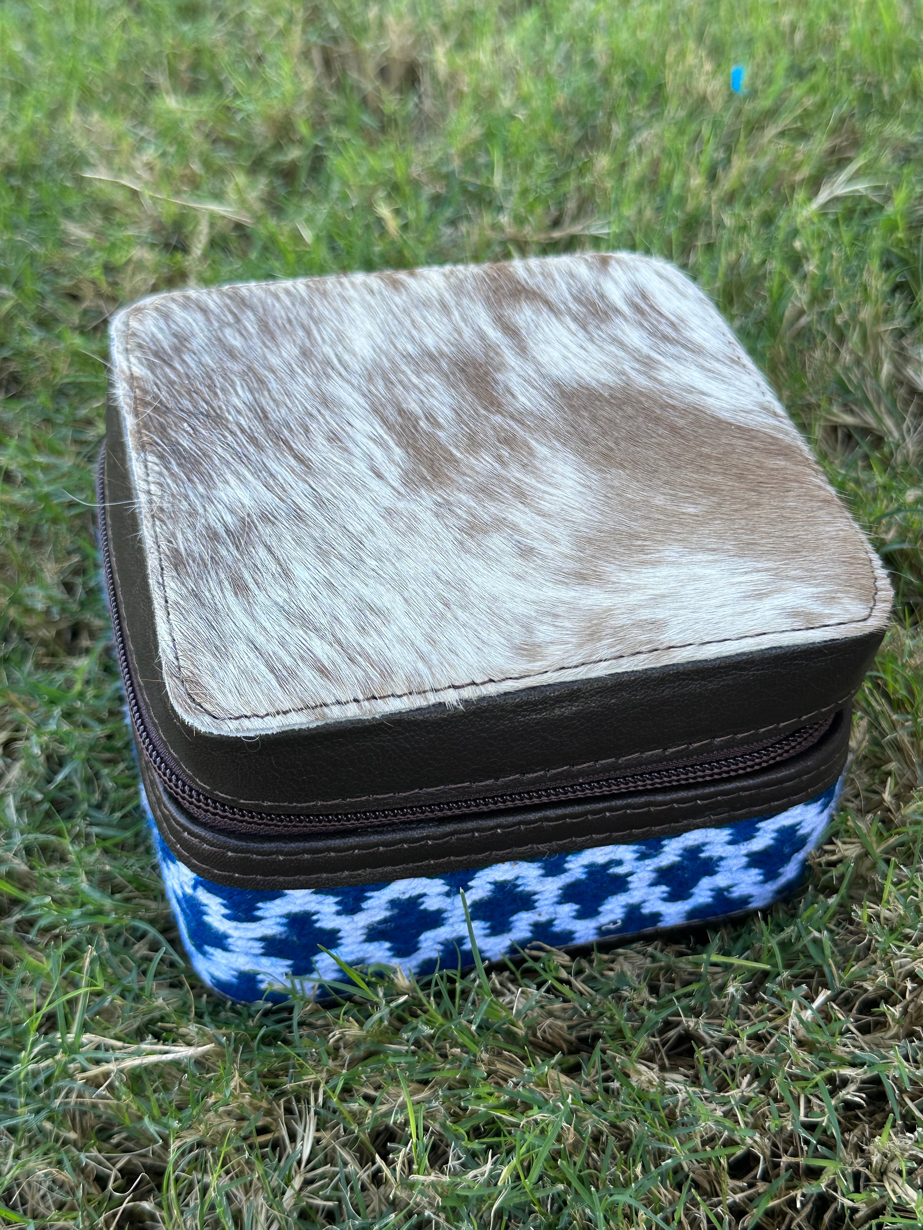 Genuine Leather Cowhide Jewelry Box