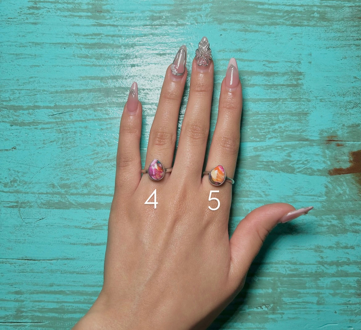 Navajo Made Mohave Turquoise & Sterling Silver Ring