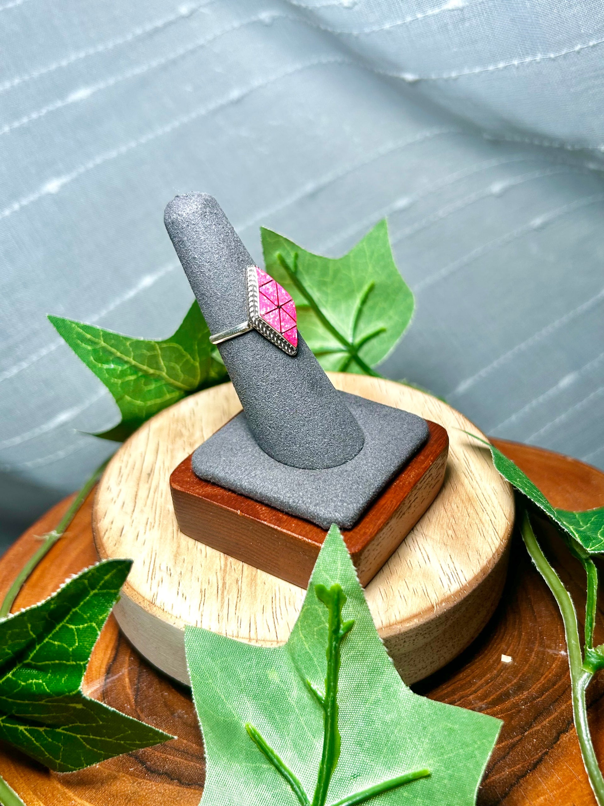 Zuni Made Opal & Sterling Silver Ring Size 7