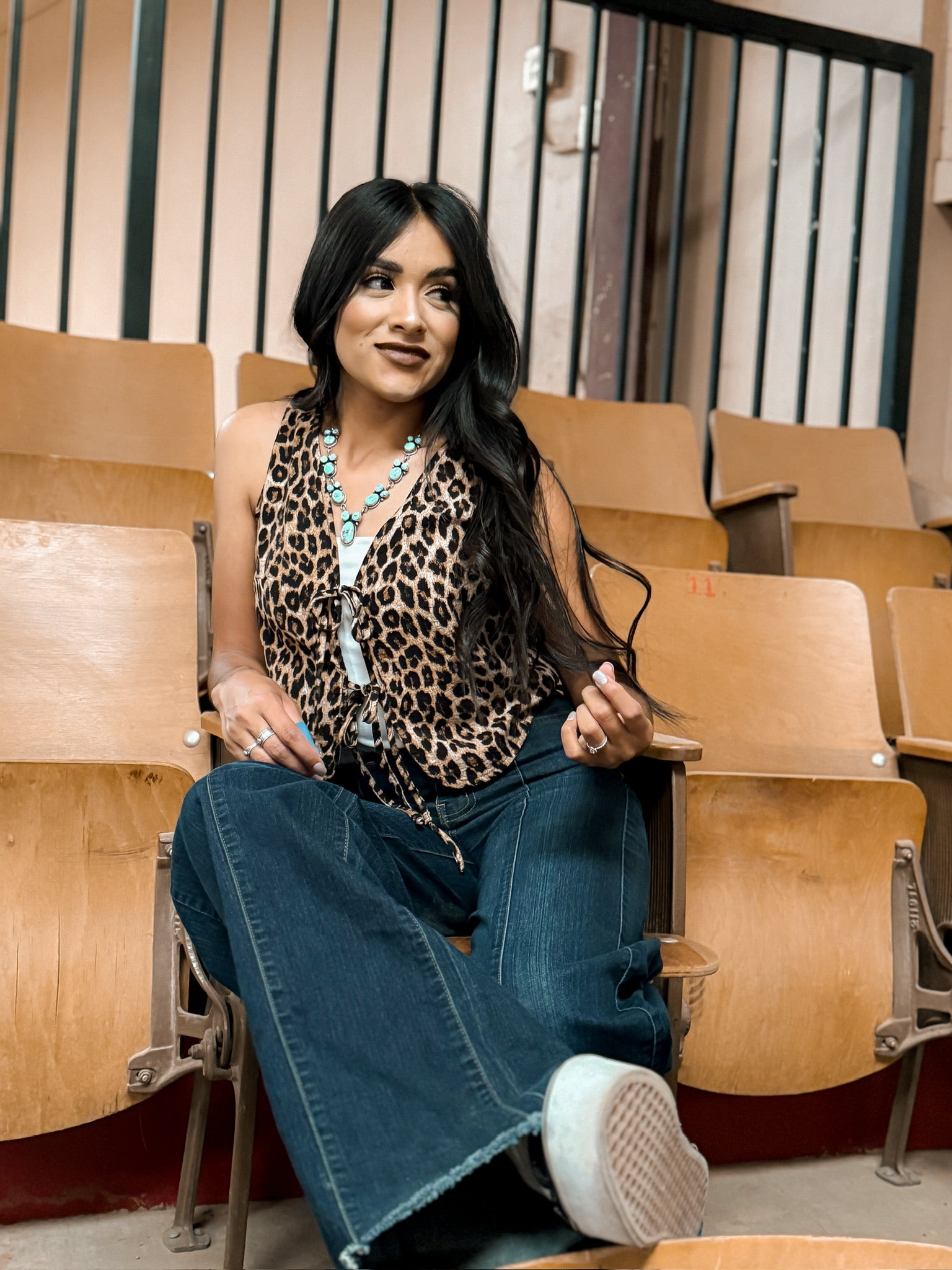 Navajo Made High Grade Golden Hills Turquoise & Sterling Silver Cluster Necklace Set