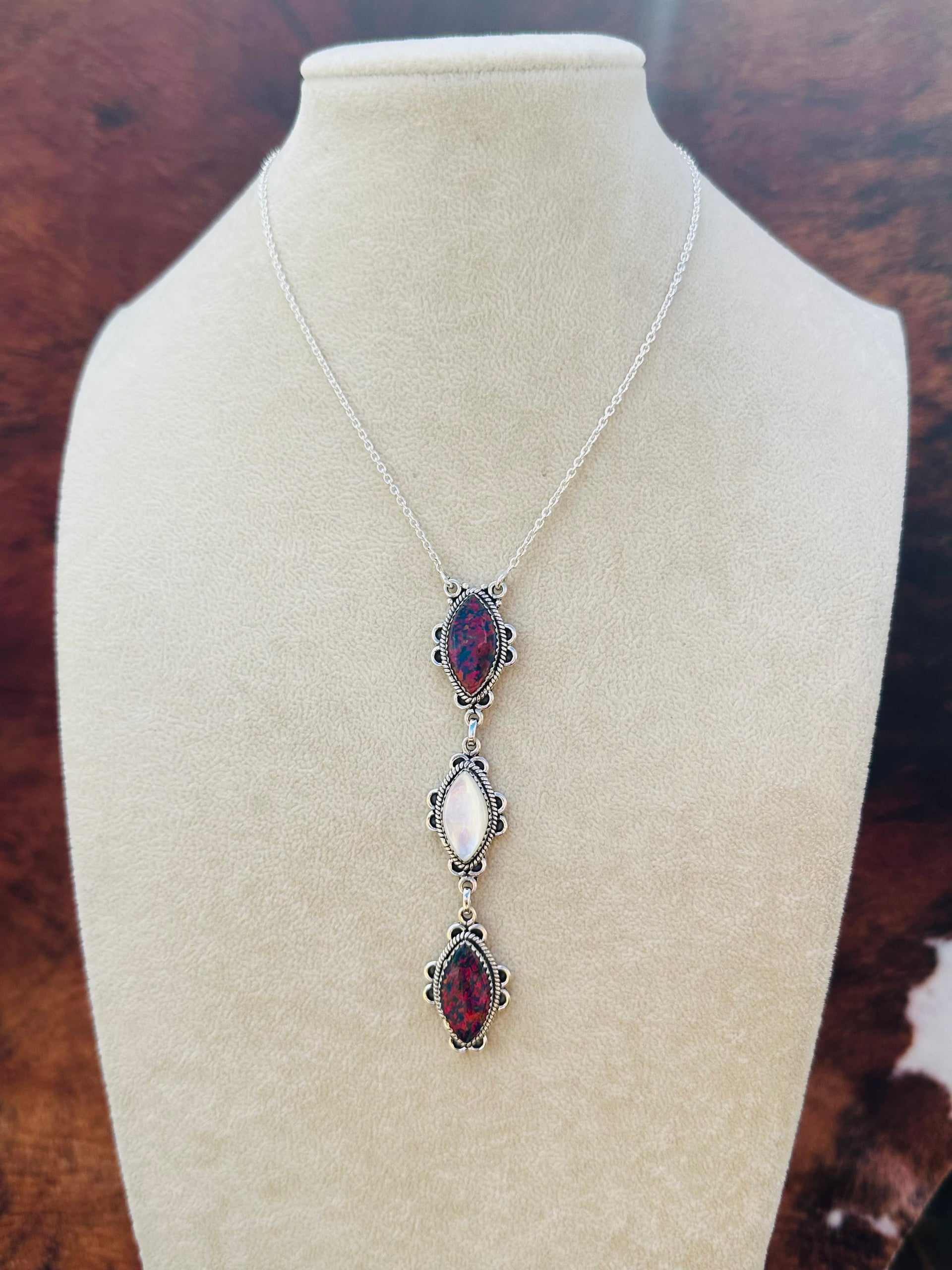 Southwest Handmade Multi Stone & Sterling Silver Necklace