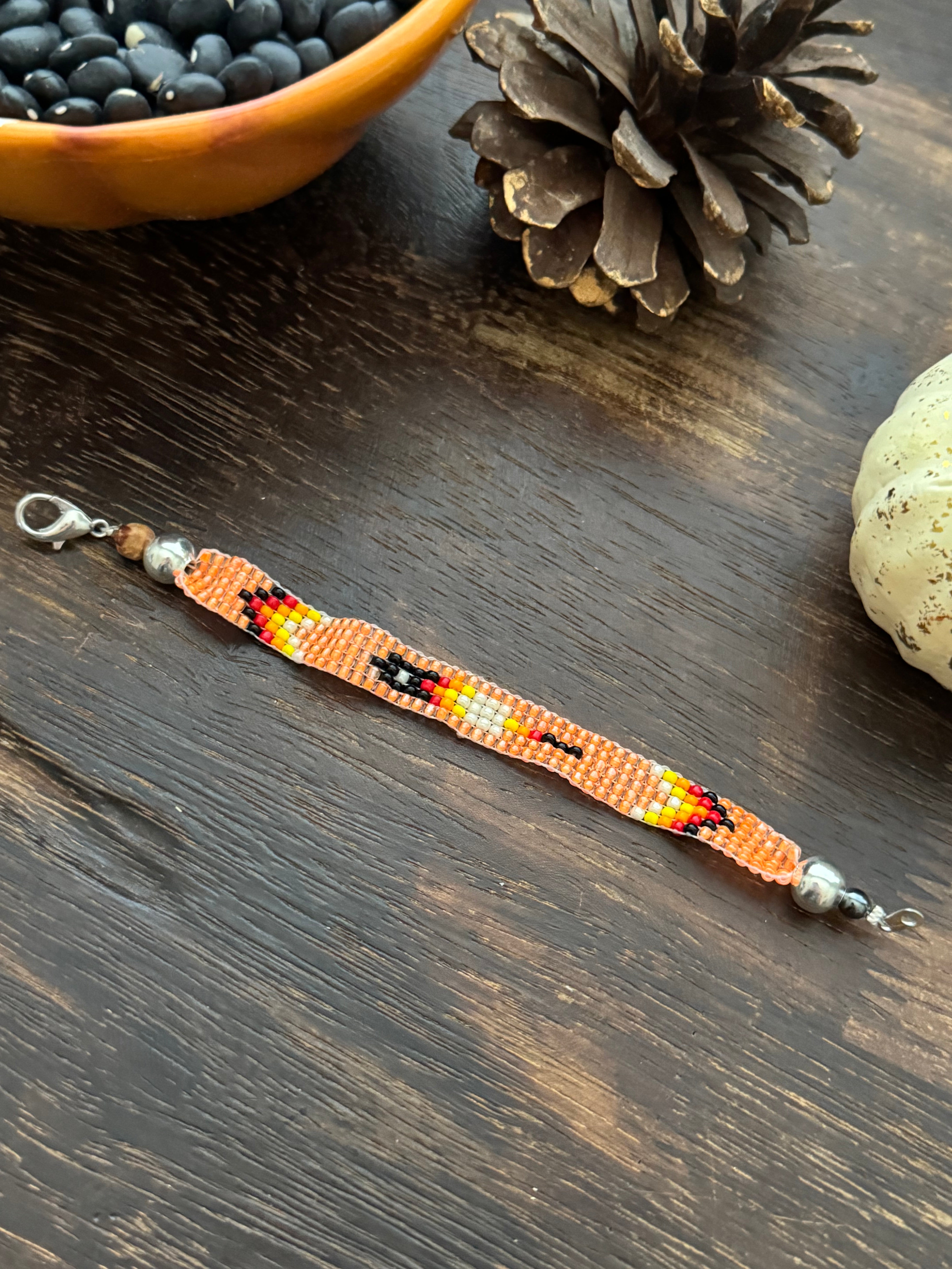 Navajo Strung Sterling Silver Beaded Bracelet