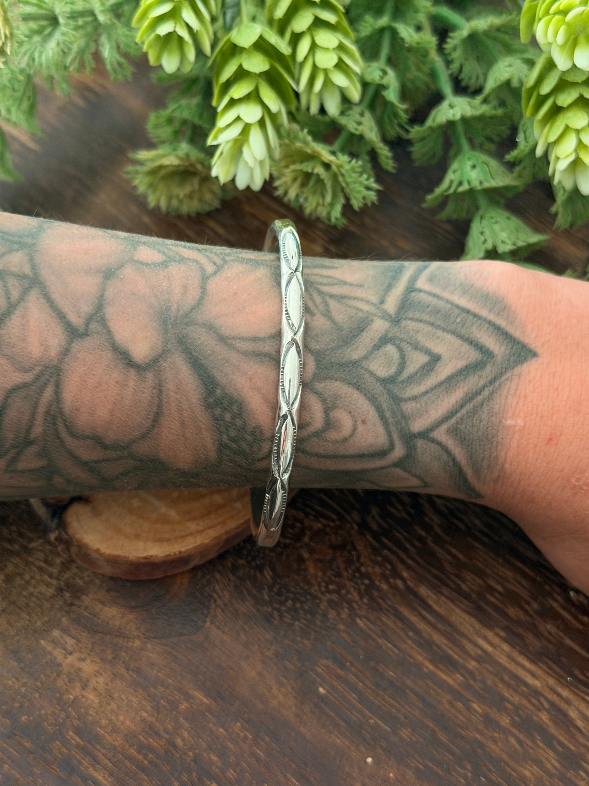 Navajo Made Sterling Silver Cuff Bracelet