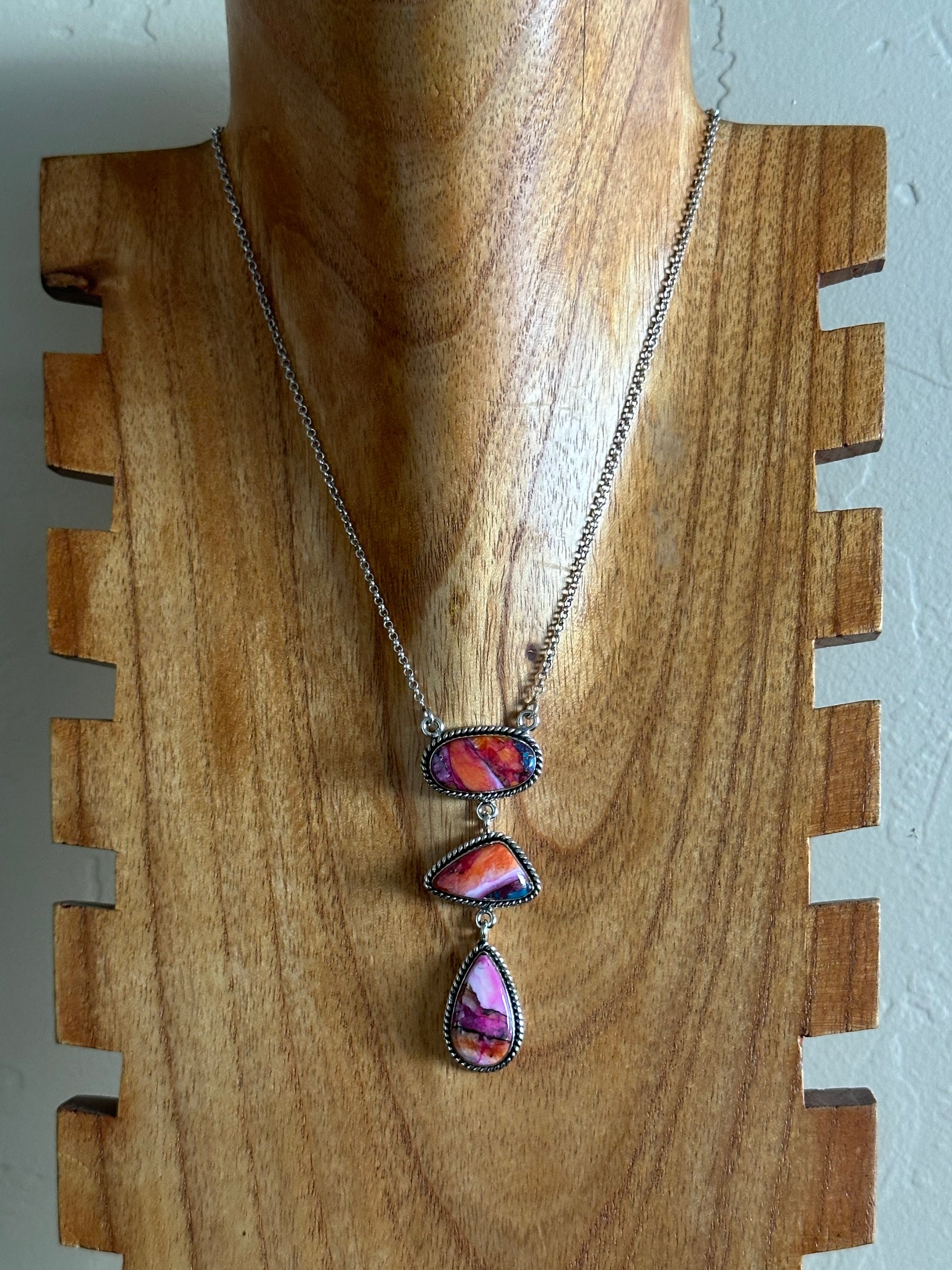 Southwest Made Mohave Turquoise & Sterling Silver Necklace