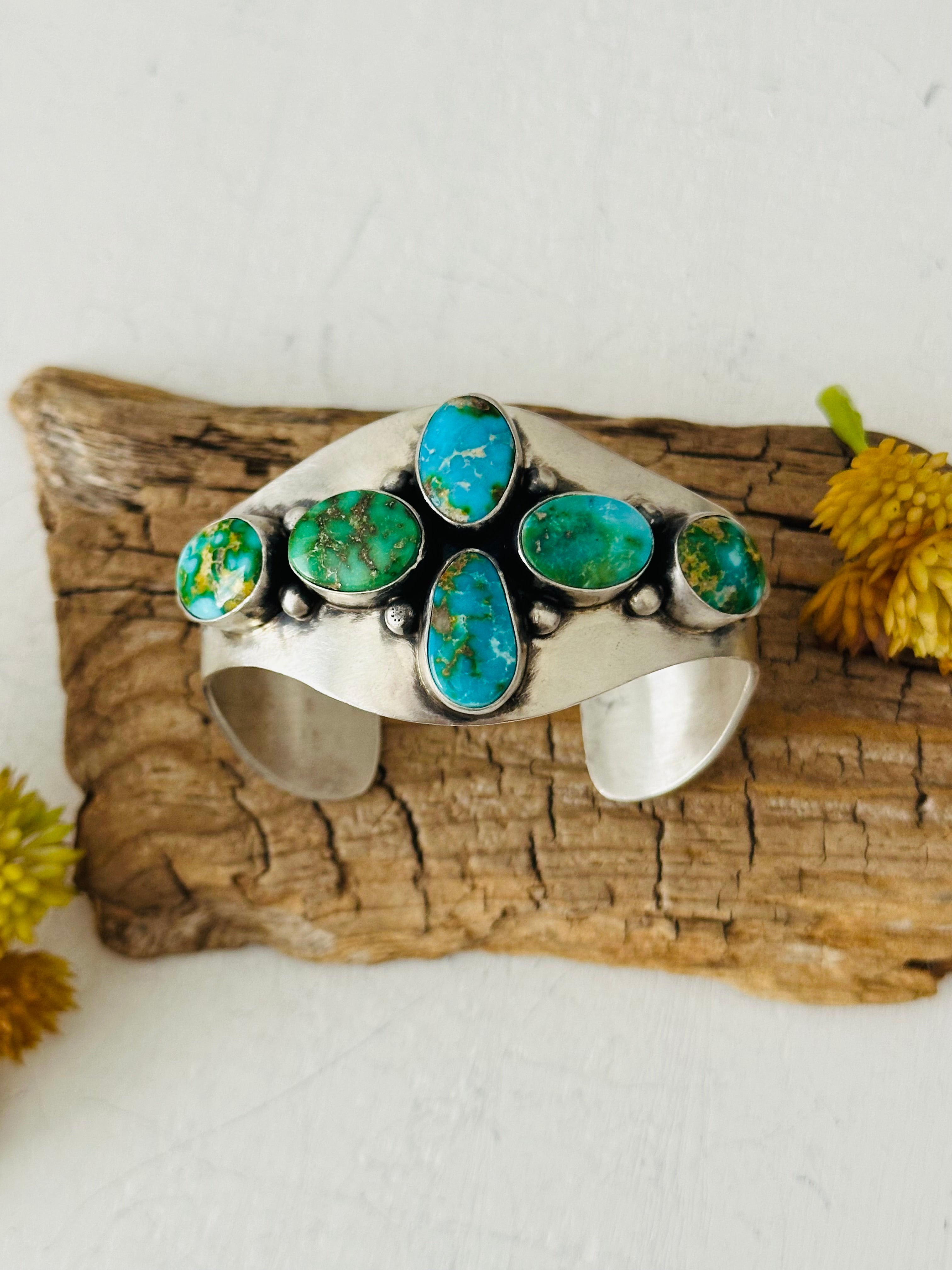 Paul Livingston Sonoran Mountain Turquoise & Sterling Silver Cuff Bracelet