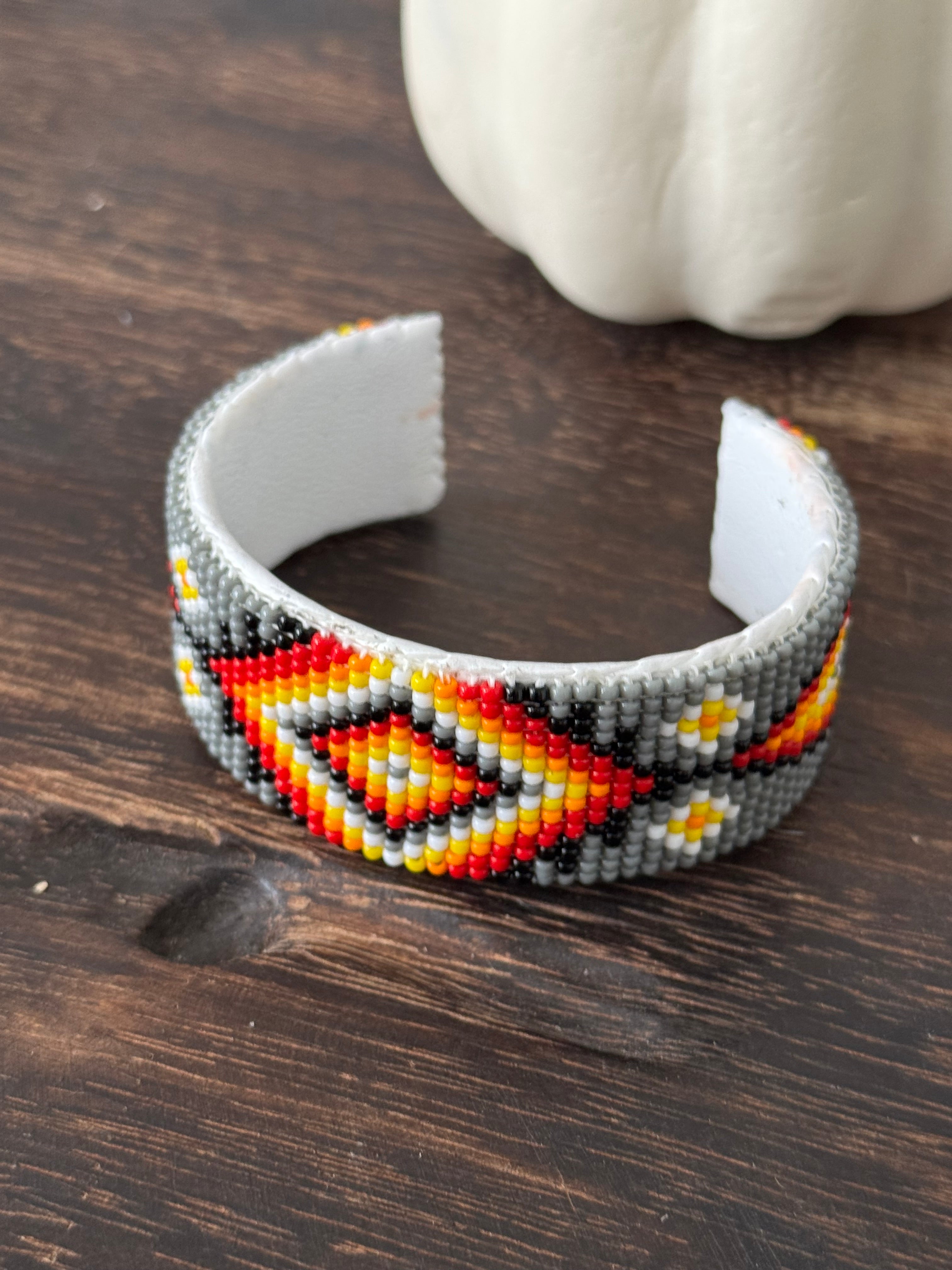 Navajo Made Beaded Bracelet Cuff