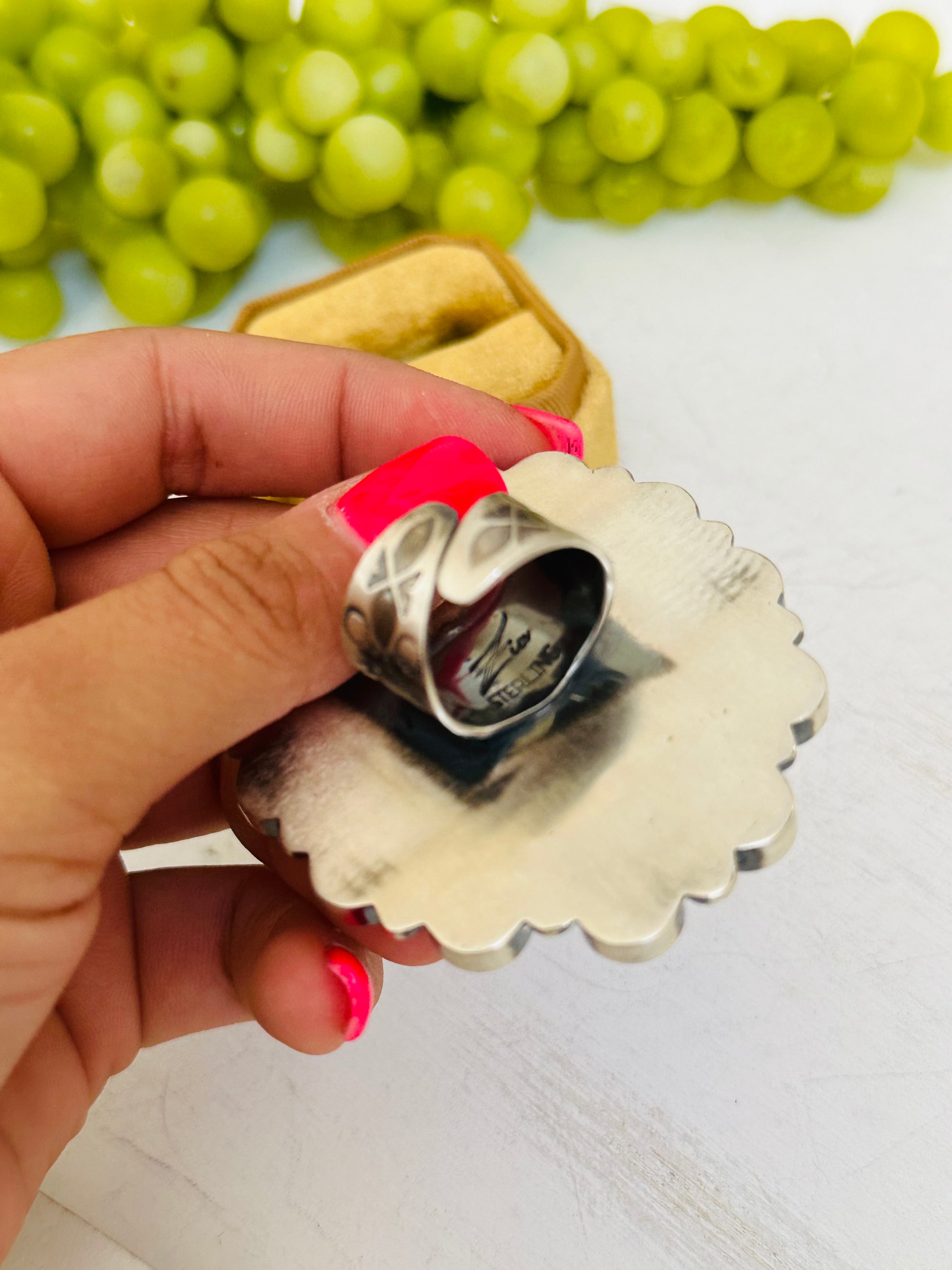 Tony Yazzie Multi Stone & Sterling Silver Adjustable Ring