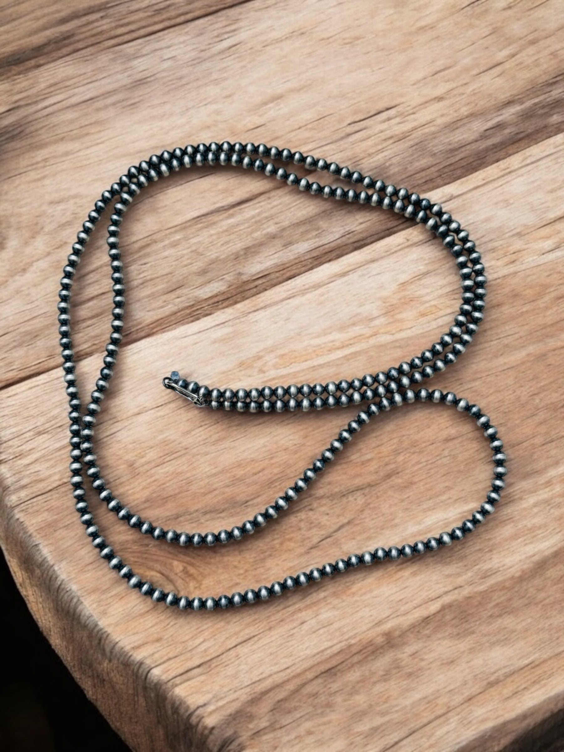 Southwest Handmade Sterling Sliver Pearl Necklace