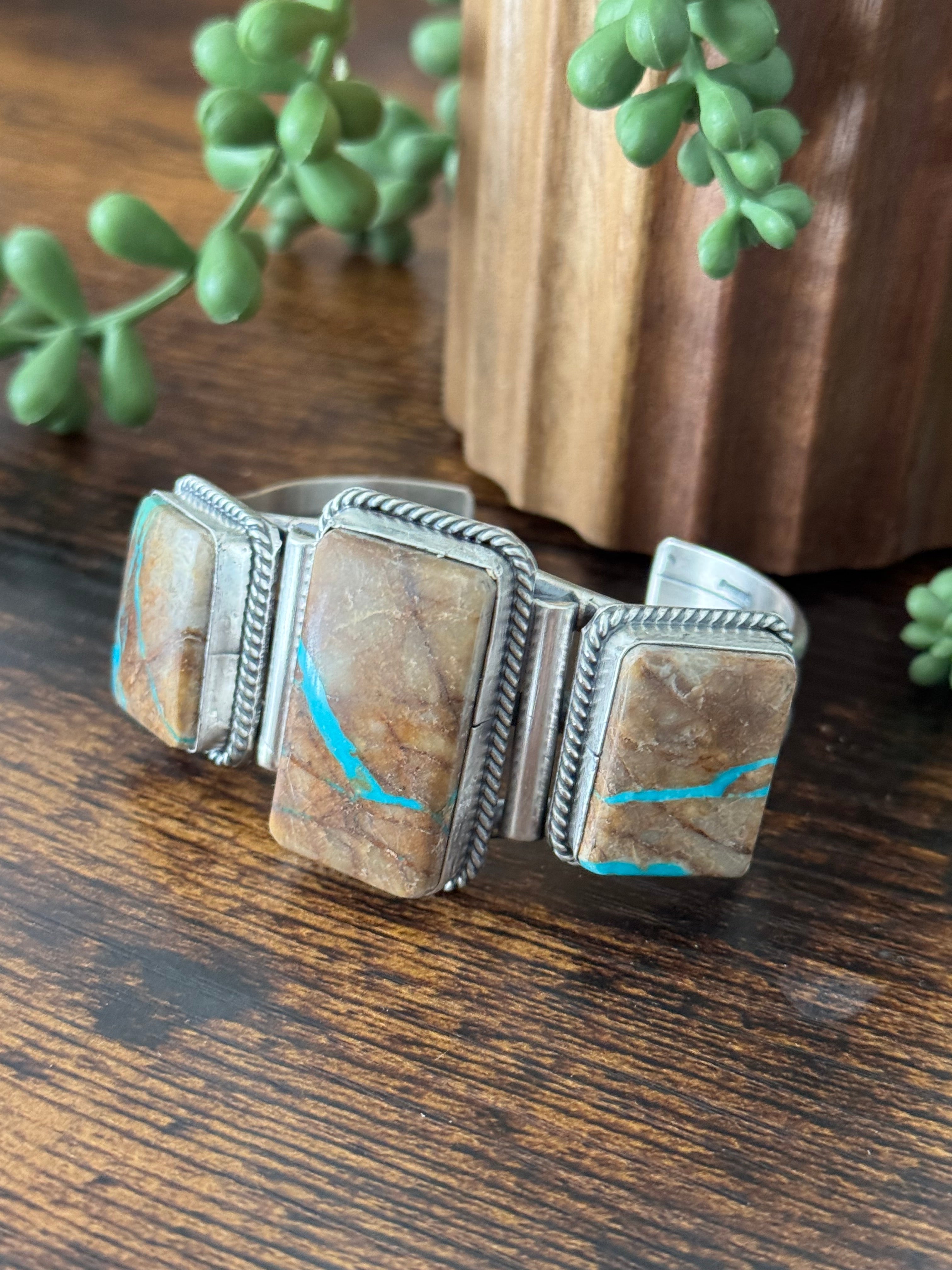 Jon Nelson Boulder Turquoise & Sterling Silver Cuff Bracelet