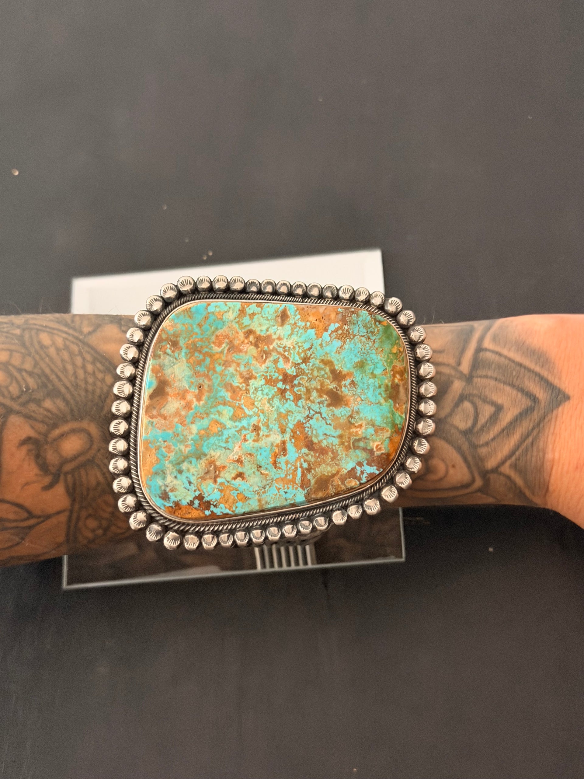 Leon Martinez Royston Turquoise & Sterling Silver Cuff Bracelet